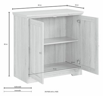 loft24 Sideboard Nora, 2 Türen, FSC®-zertifiziertes Material, 82 x 39 x 80 cm, Landhaus