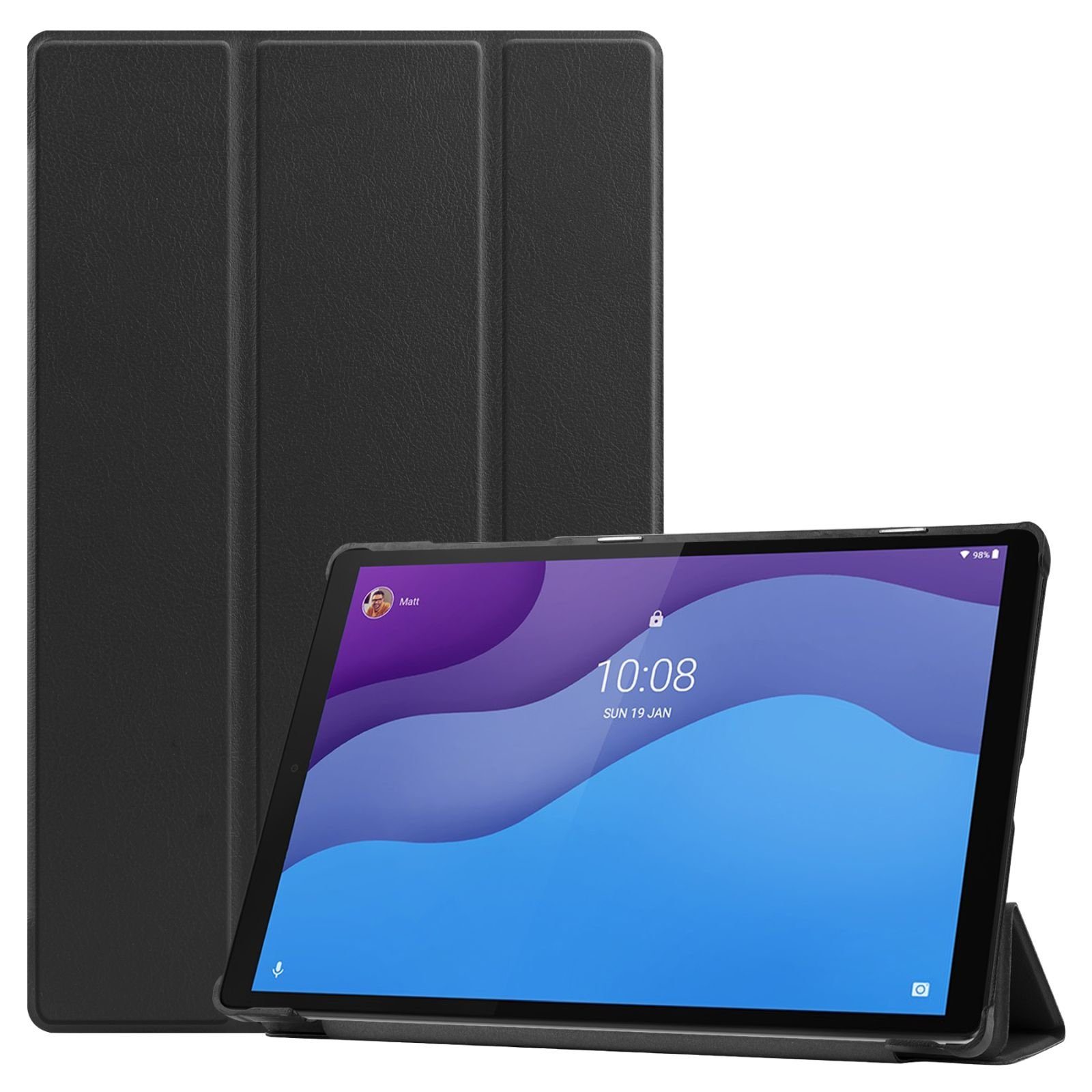 Lobwerk Tablet-Hülle Schutzhülle für Lenovo Tab M10 2nd 2020 TB-X306F TB-X306X 10.1 Zoll, Wake & Sleep Funktion, Sturzdämpfung, Aufstellfunktion