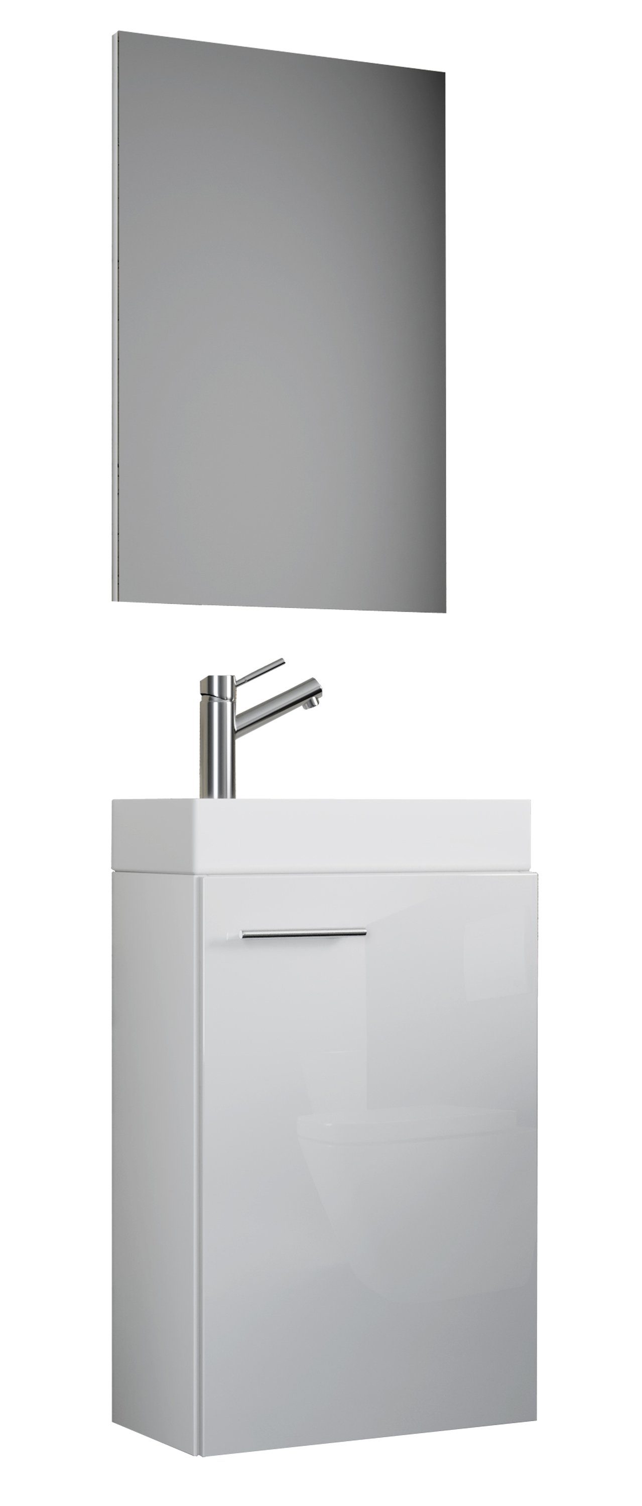 VCM Waschtisch 3-tlg Gäste WC Waschplatz Waschtisch Slito Spiegel günstig online kaufen