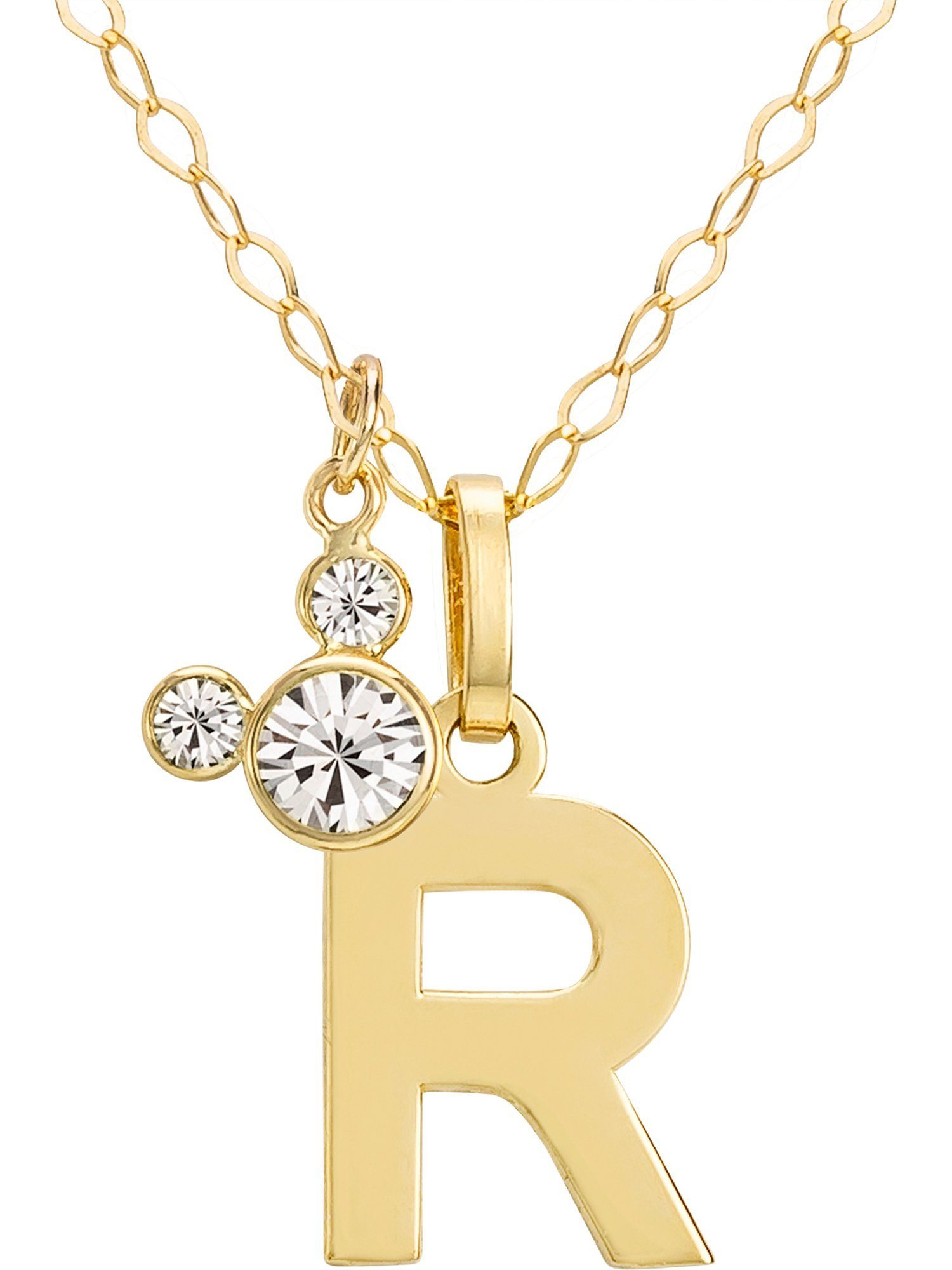 Kristall Disney Jewelry Mädchen-Kinderkette Collier Gelbgold 375er DISNEY