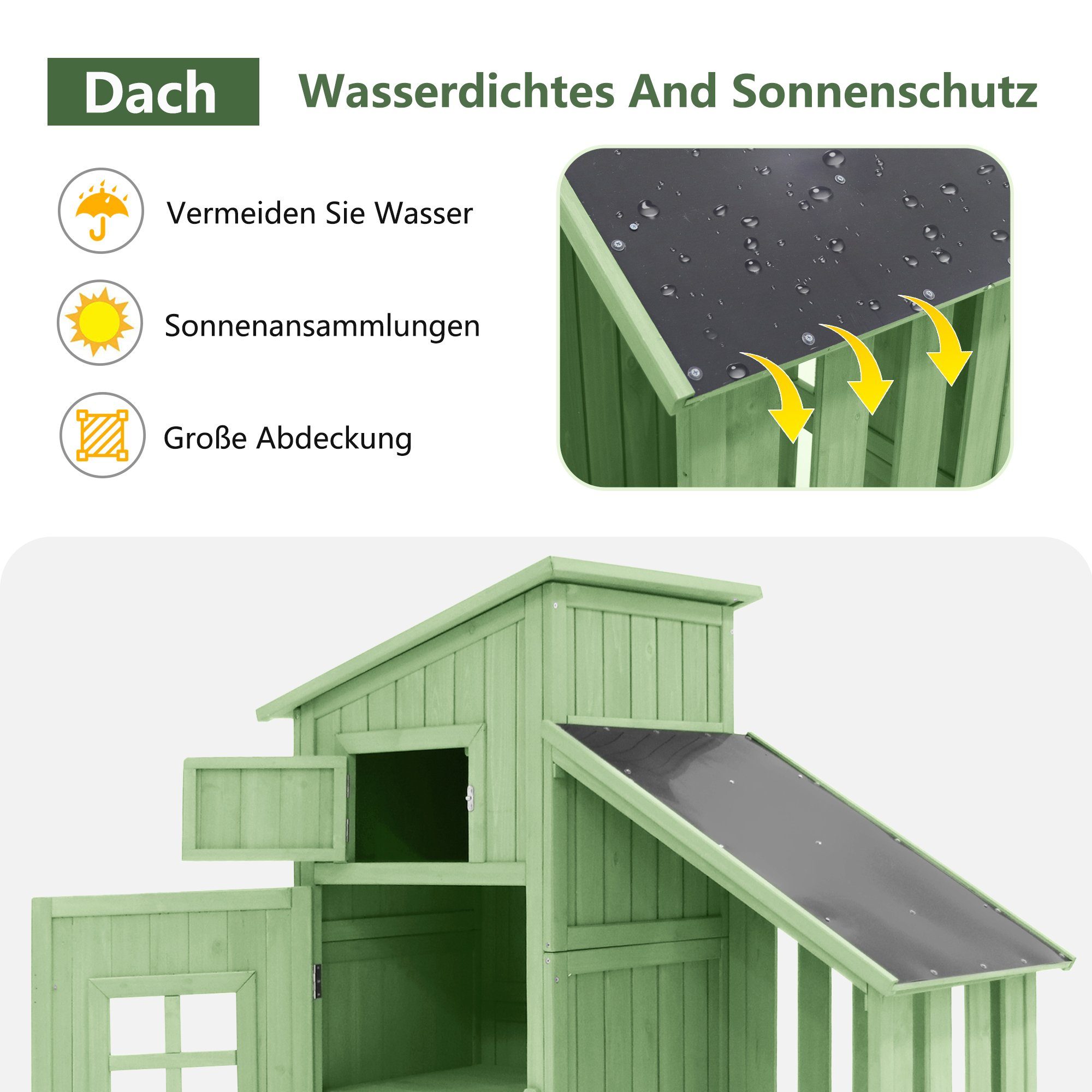 Merax Garten-Geräteschrank, BxT: 124x53 cm, mit günstig online kaufen