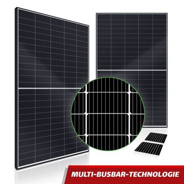 SUNNIVA Solaranlage 830/800W Balkonkraftwerk, 800,00 W, Monokristallin, (DEYE 800W Micro-Wechselrichter Wifi Upgradebar Drosselbar, 2x 415W Solarmodule, Solaranlage mit 5m Anschlusskabel, Solarkabel, Photovoltaikanlage), Balkon Mini-PV Anlage genehmigungsfrei Inverter Solarpanel, Solarmodul