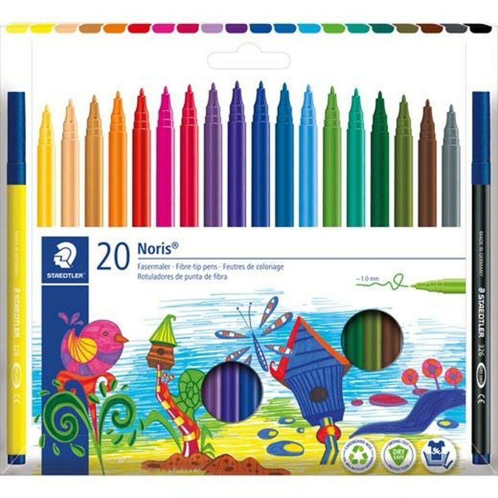 STAEDTLER Marker STAEDTLER Fasermaler Noris 20er-Set im Kartonetui 1mm retail