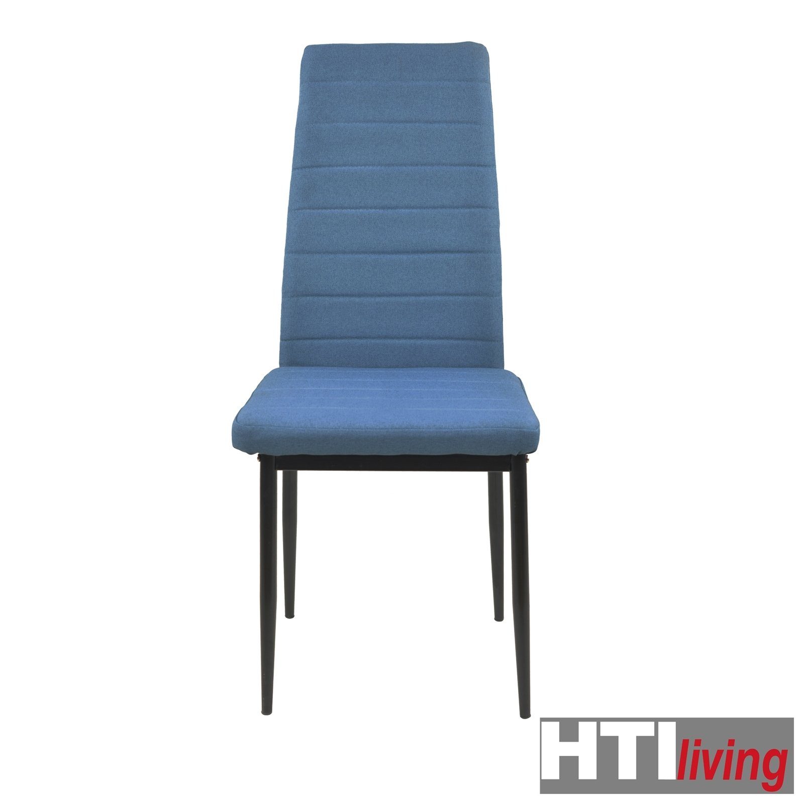 Webstoff 4er-Set Stuhl Blau Esszimmerstuhl 4 (Set, Esszimmerstuhl HTI-Living St), Memphis