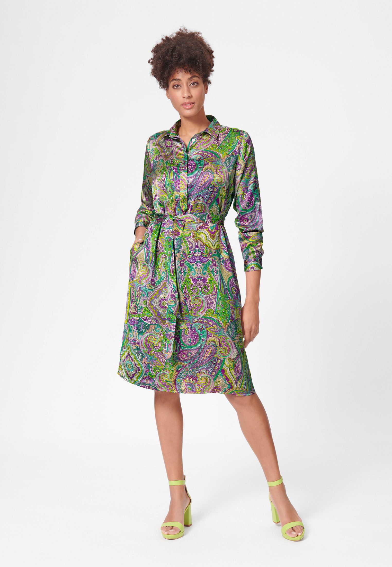 MADELEINE Midikleid Hemdblusenkleid mit Unikat-Print günstig online kaufen