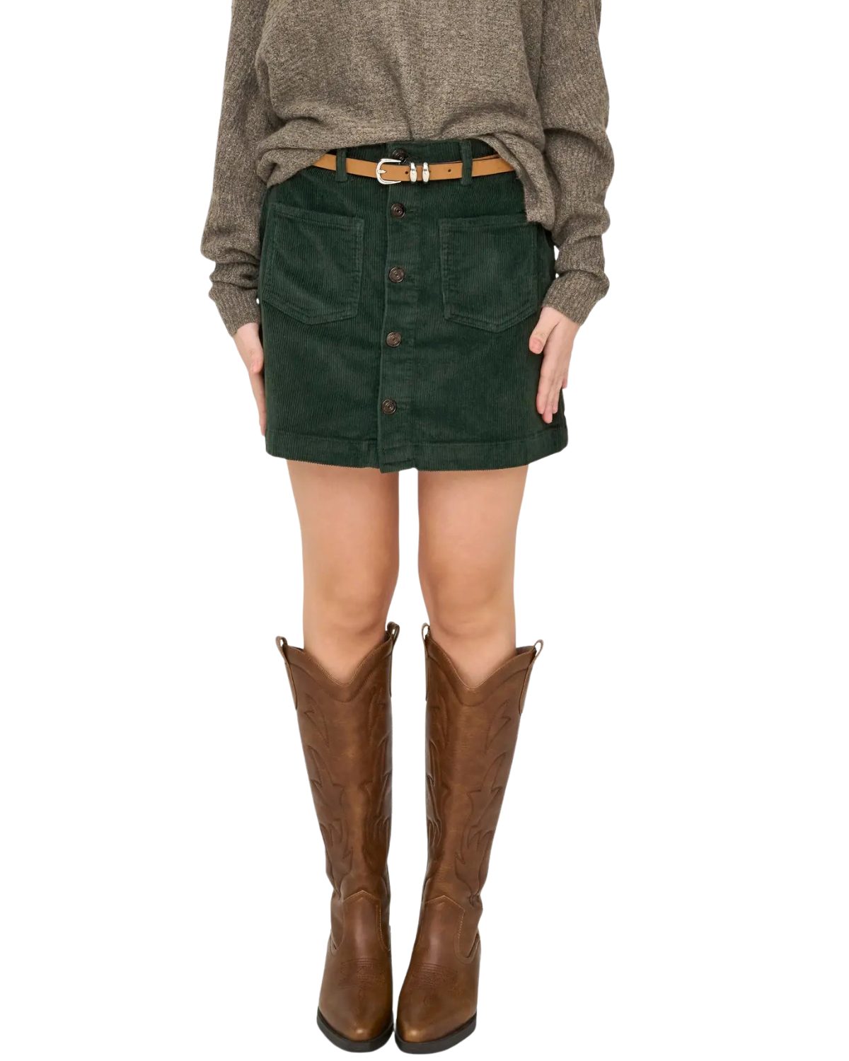 ONLY Cordrock High Waist Cordrock mit Knopfverschluss und Strech günstig online kaufen