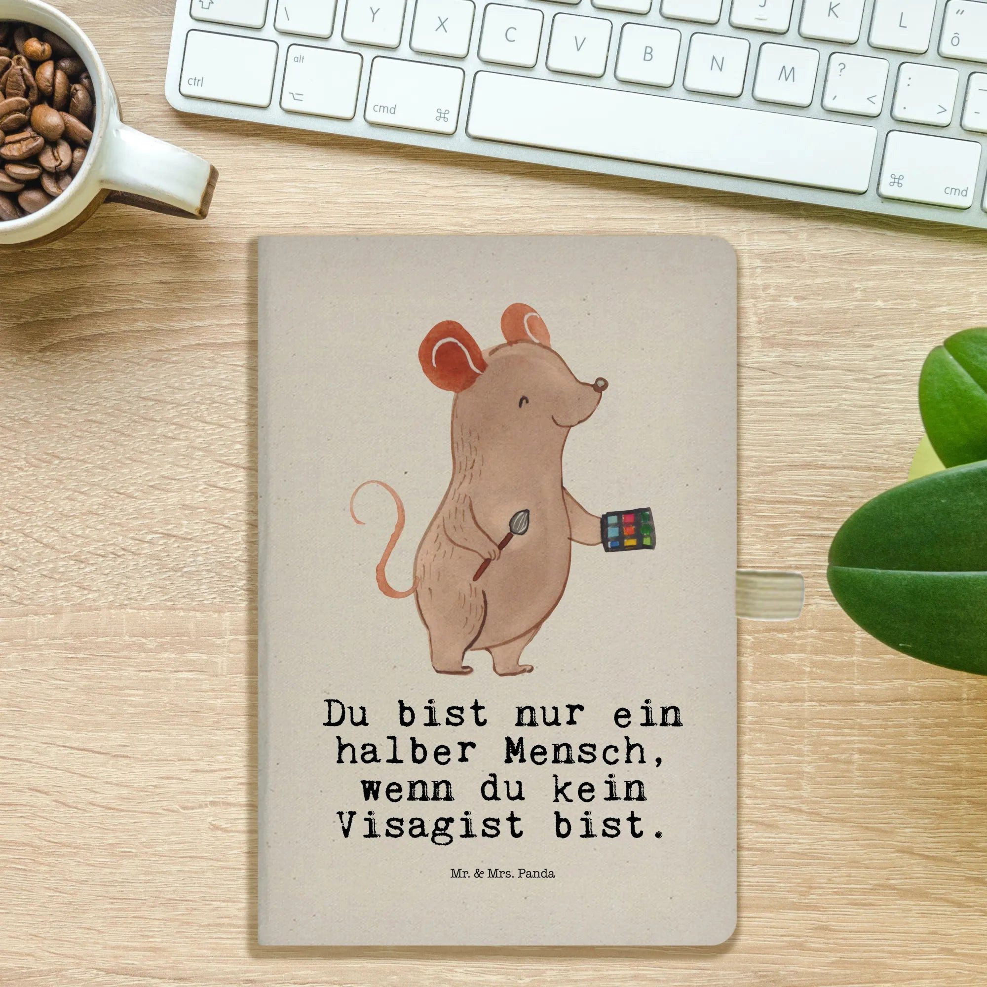 Thumbnail - Mr. & Mrs. Panda Notizbuch Visagist Herz - Transparent - Geschenk, Beruf, Bullet Journal A5, Mak Mr. & Mrs. Panda, Umwel...