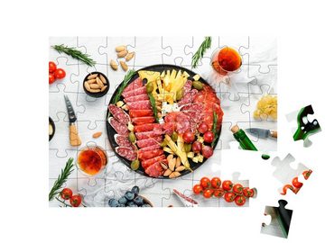 puzzleYOU Puzzle Köstliche Vorspeise: Italienische Antipasti, 48 Puzzleteile, puzzleYOU-Kollektionen Essen und Trinken