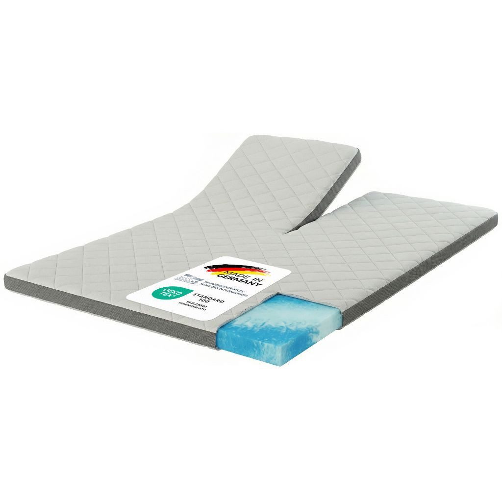 MSS e.K., Topper Gelschaumtopper Premium-Split, 8 cm hoch, abnehmbarer Bezug, gesplittet