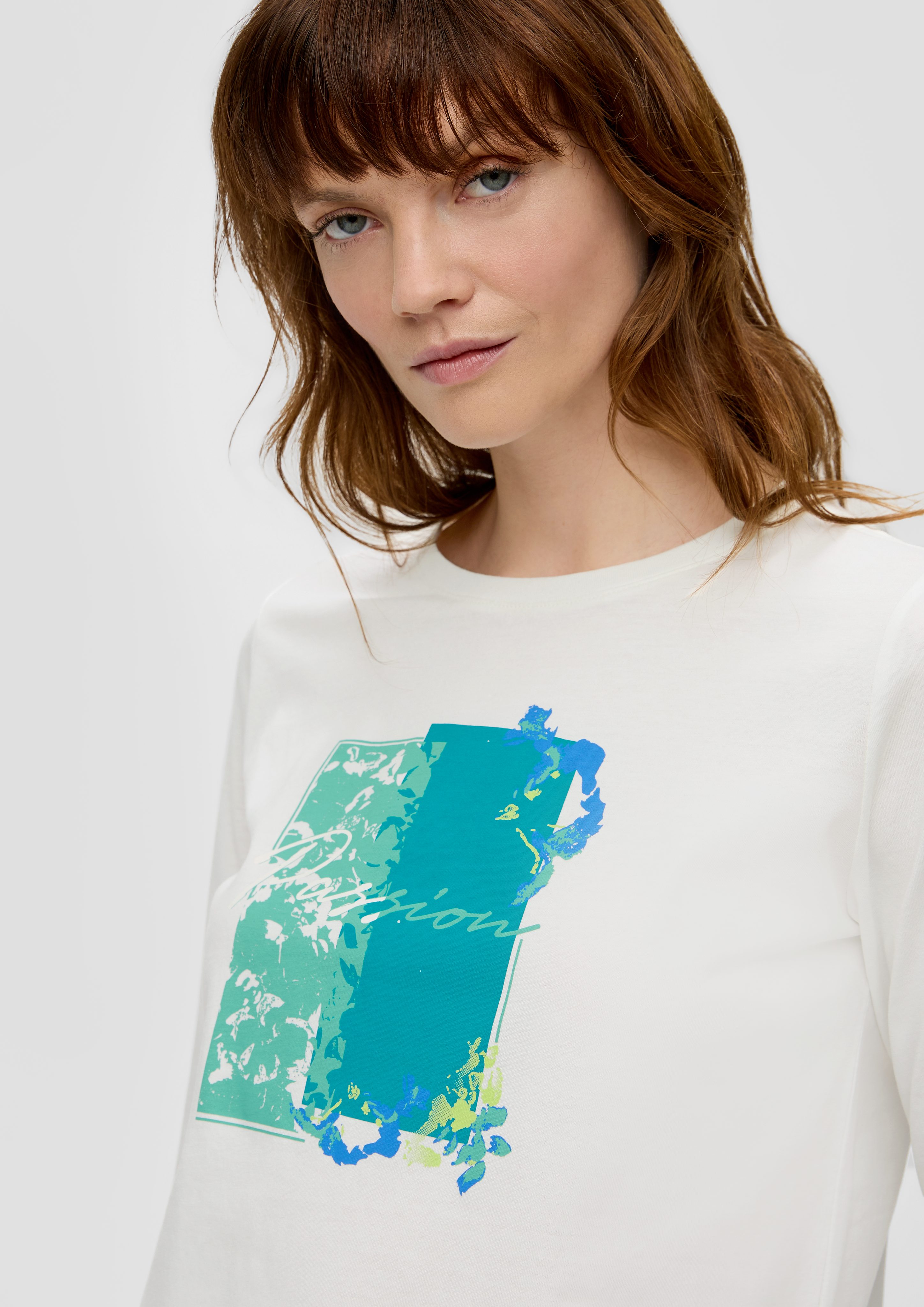 s.Oliver Langarmshirt Longsleeve mit Frontprint günstig online kaufen