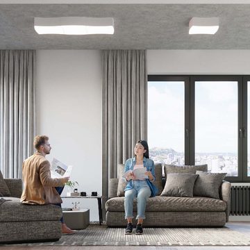 etc-shop Deckenstrahler, Leuchtmittel nicht inklusive, Deckenleuchte Deckenlampe PVC Weiß L 106 cm Wohnzimmerleuchte