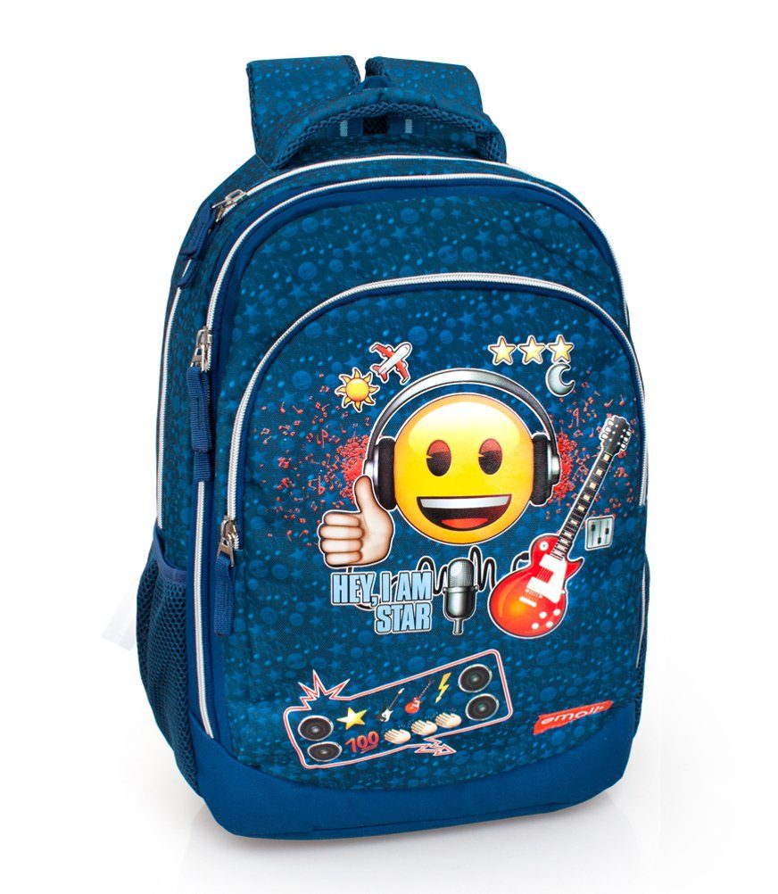 Emoji Schulrucksack Ergonomischer Rucksack Emoji Rock Star Tasche Schultasche Schule