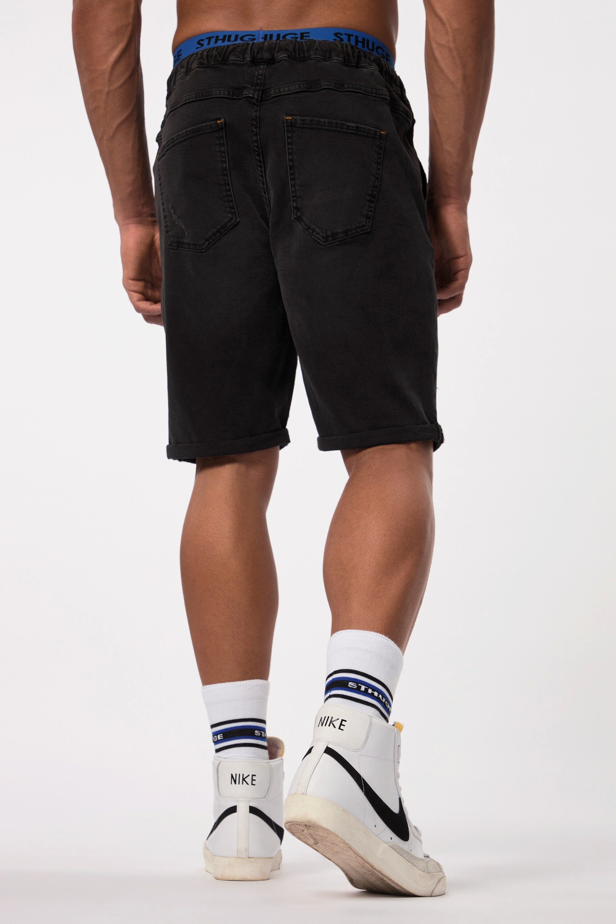 STHUGE Jeansbermudas Jeans-Bermuda FLEXLASTIC® Denim destroyed