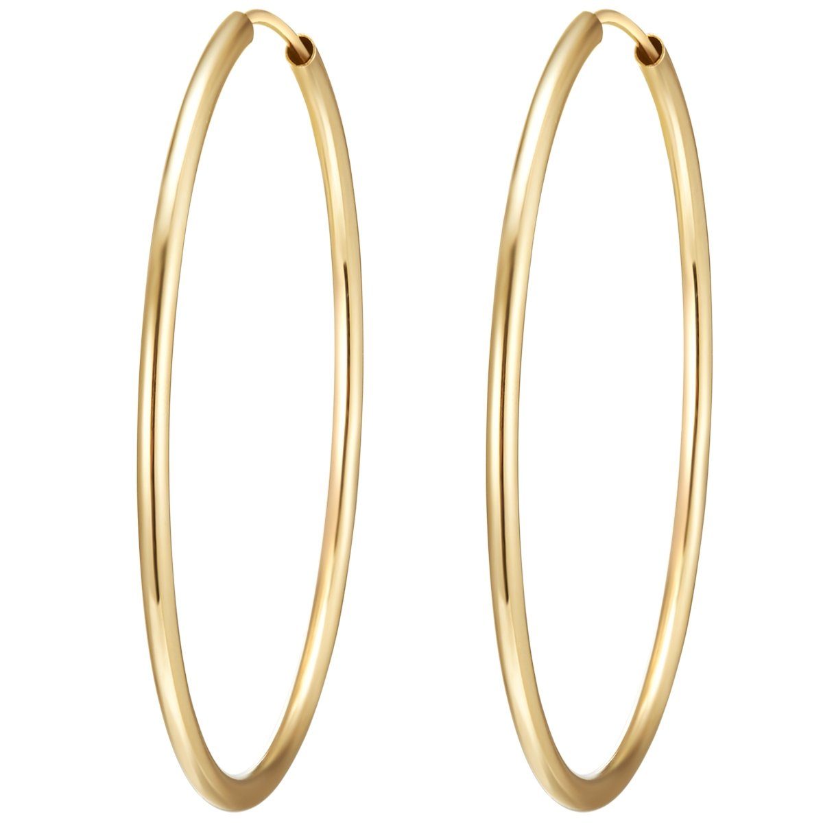 Rafaela Donata Paar Creolen gelbgold, aus Sterling Silber günstig online kaufen