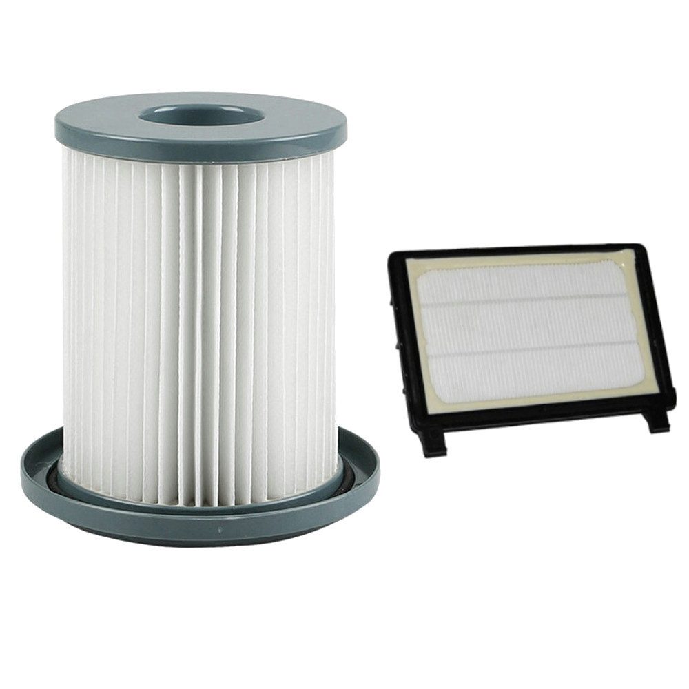Trade-Shop Ersatzfilter 2in1 HEPA-Luftfilter passend für Philips FC8429 FC8716 FC8748 FC8912, Zubehör für Philips 432200039090 883804401010 883804401810 VA0736 VZ152HFB 491669, Set bestehend aus HEPA-Filter und Zylinderfilter