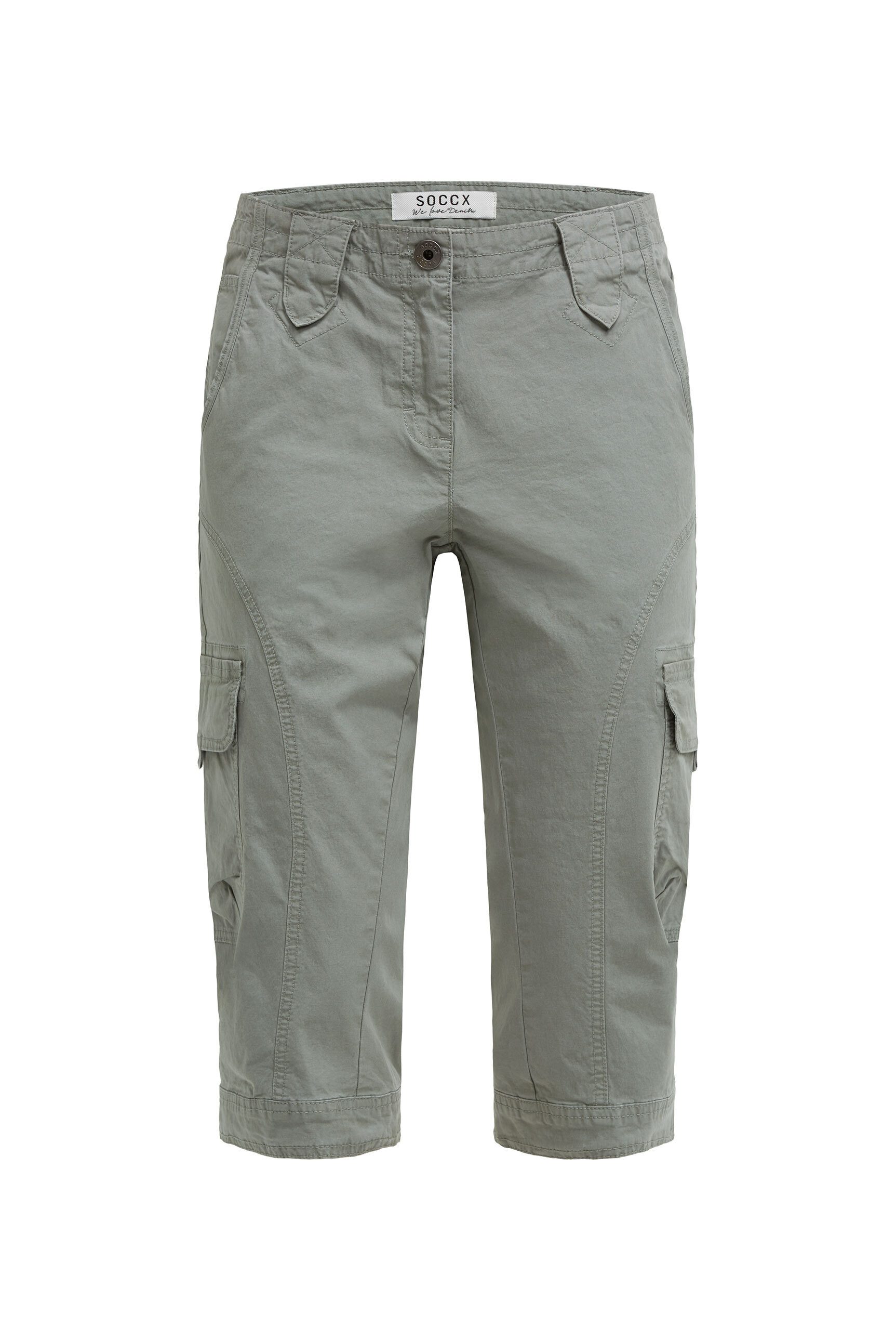 SOCCX Skaterbermudas mit verstellbarem Knopfriegel am Hosensaum