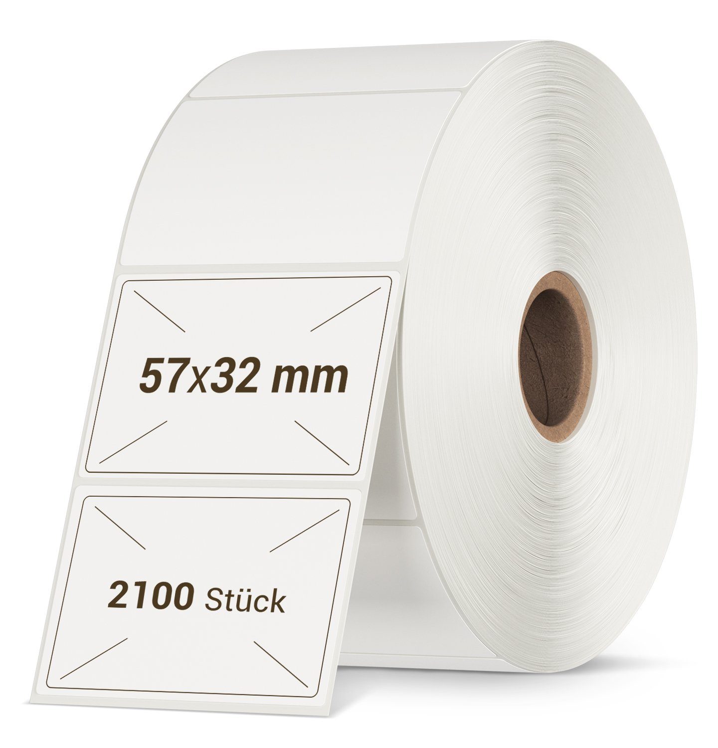 VIOKS Etiketten Thermoetiketten Selbstklebend, 60x30 mm 2100 Stück