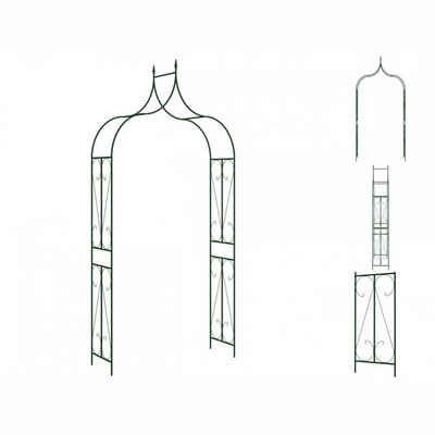 vidaXL Rankgitter Rosenbogen Dunkelgrün 120x38x258 cm Eisen