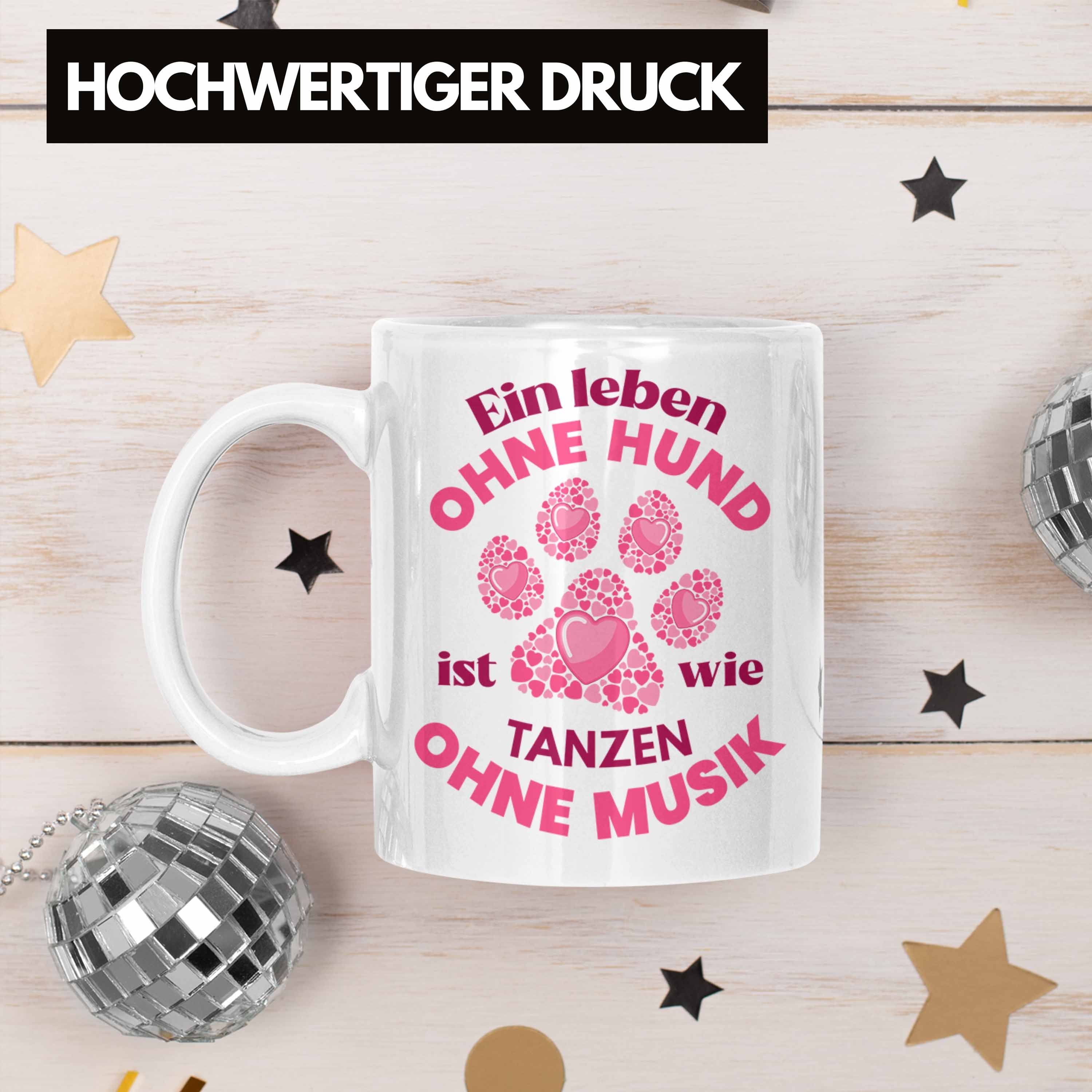 Trendation Hundemami Hunde-Mama Geschenkidee Trendation Becher Weiss Frauen Tasse Kaffeetasse Geschenk - Tasse Hundebesitzerin