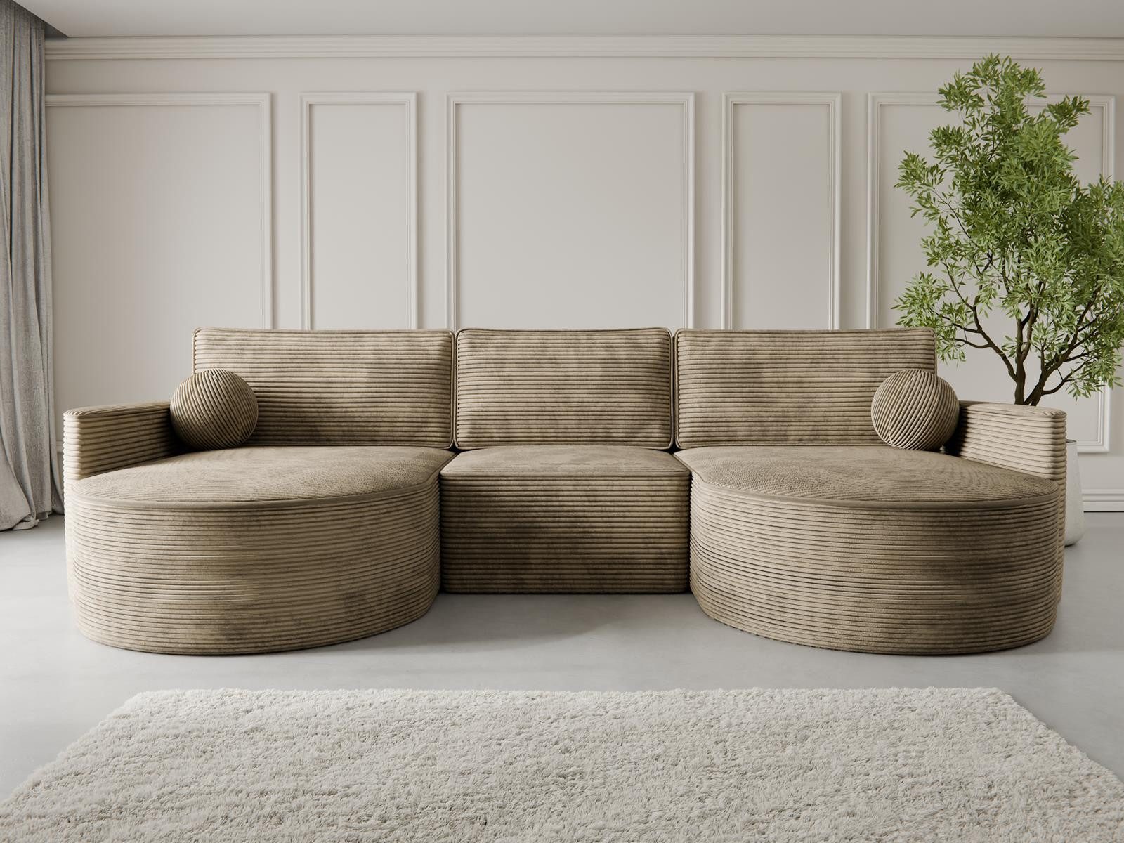 Compleo Ecksofa U Form MORENO, Couch günstig online kaufen