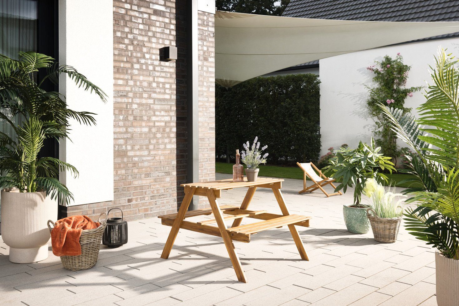 Primaster Gartenbank Kindersitzgruppe Mia mit Sonnenschirm holz günstig online kaufen