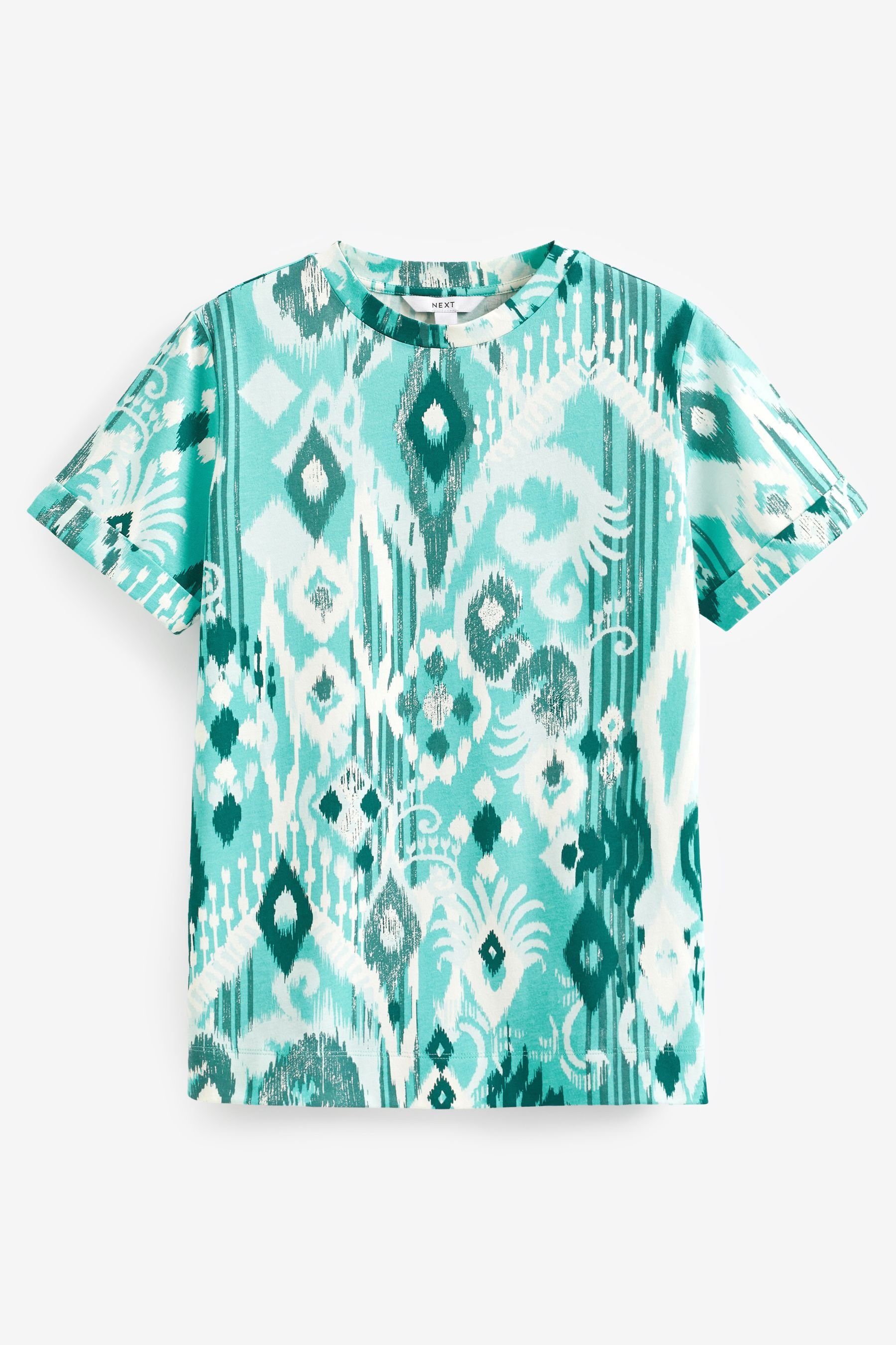 Ikat T-Shirt mit Next Blue Kurzärmliges Rundhalsausschnitt T-Shirt (1-tlg)