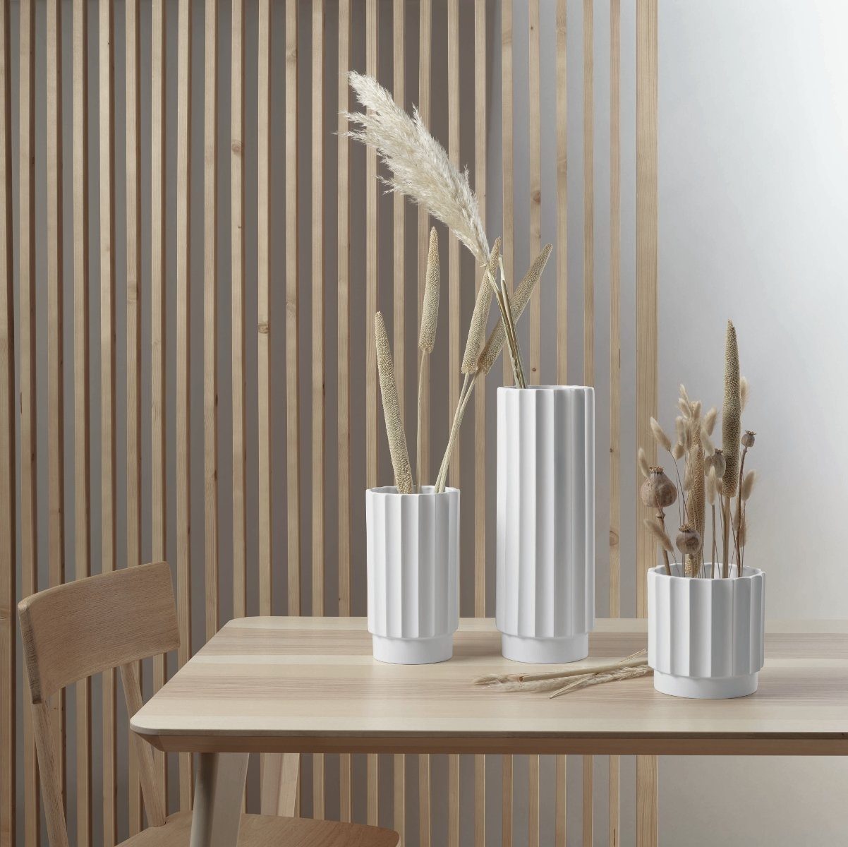 ASA SELECTION Dekovase Art Deco Vase weiss 30 cm (Vasen), Wohnaccessoires