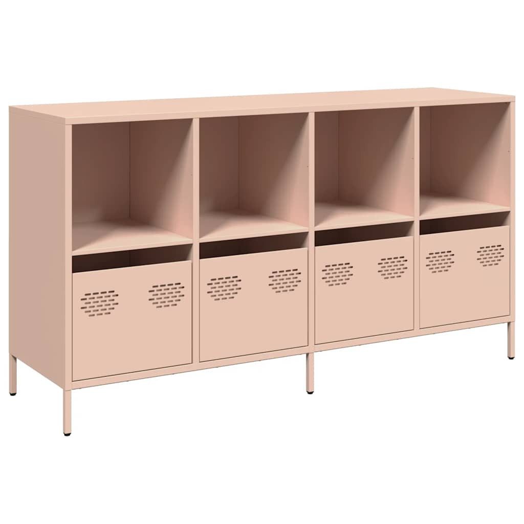 vidaXL Sideboard Sideboard Rosa 135x39x73,5 cm Kaltgewalzter Stahl (1 St)