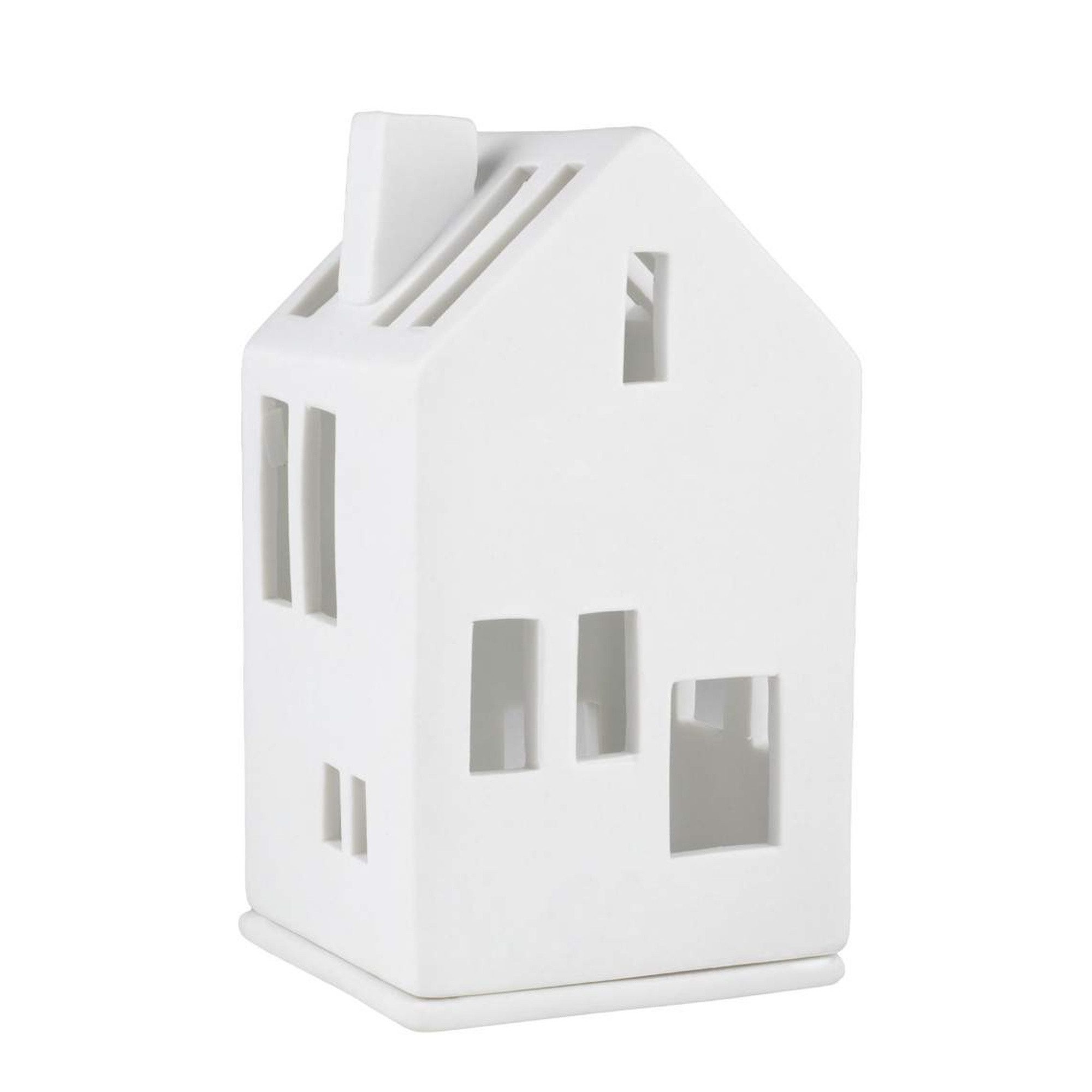 Teelichthalter räder Lichthaus Kerzenständer Teelicht Wohnhaus weiß