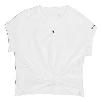 Converse T-Shirt WOMEN'S CONVERSE STAR CHEVRON TWIST (1-tlg) Knoten am Saum