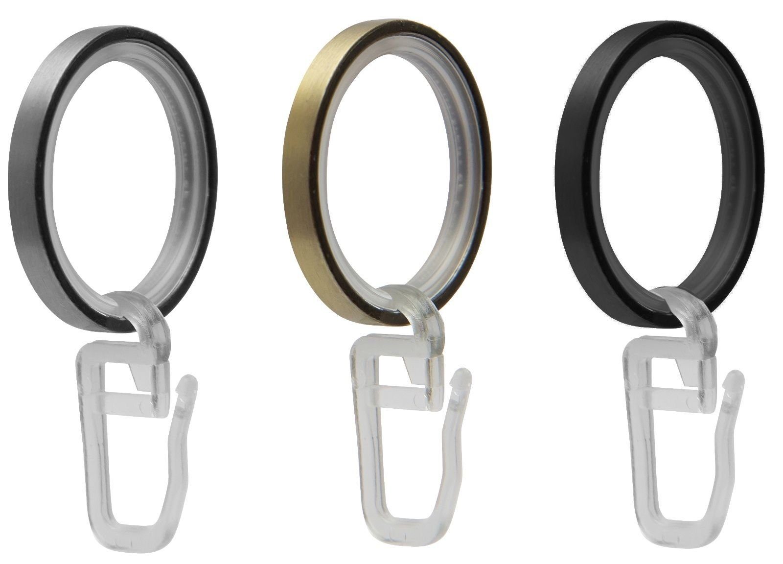 Garduna Gardinenring FLACHRINGE, Set, mit Gleiteinlage, ø16mm und ø20mm Gar günstig online kaufen