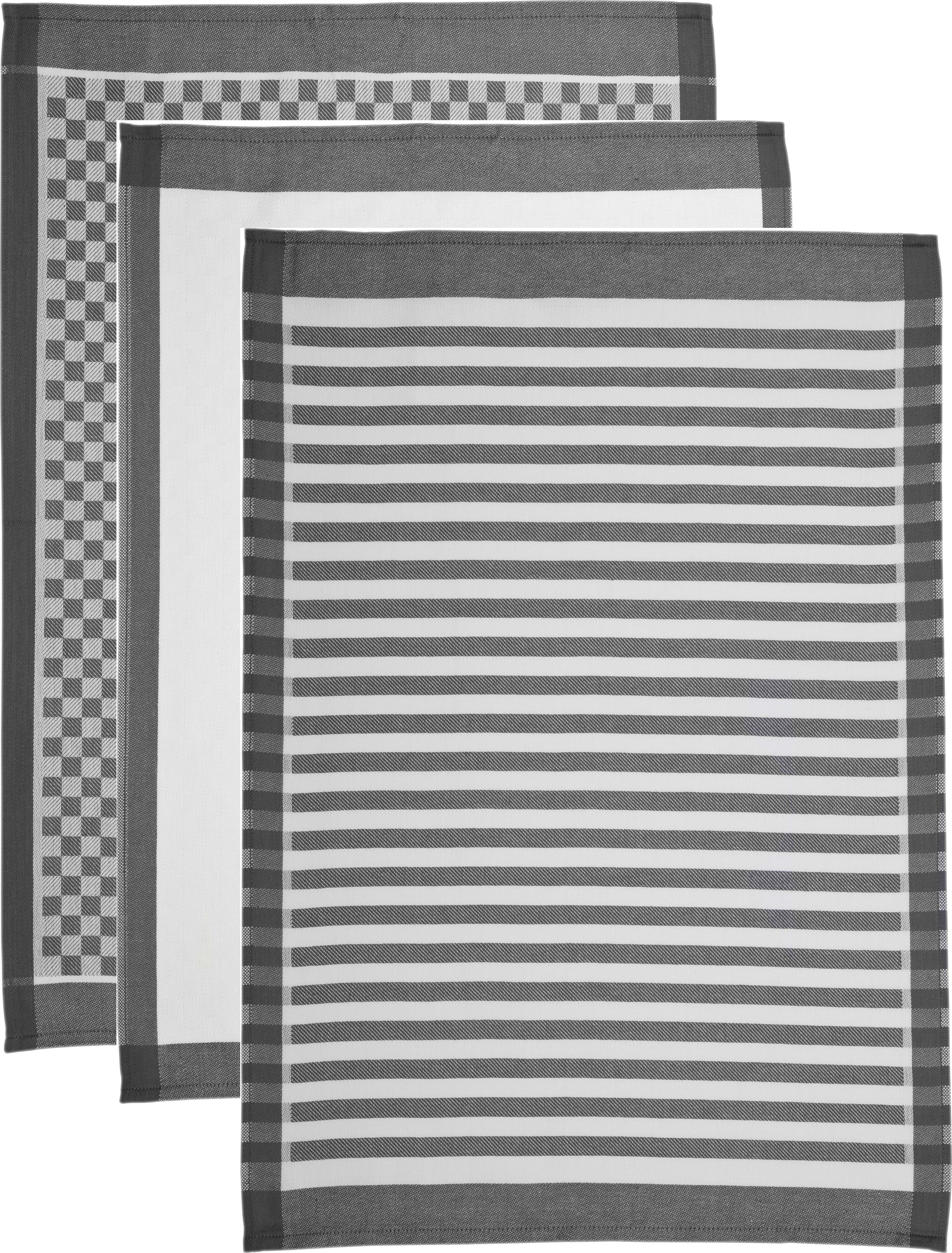 ROSS Geschirrtuch SUPERIOR, (Set, 3-tlg., 3x Geschirrtuch 50x70 cm)