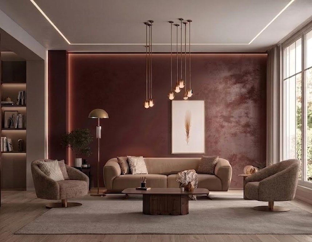 JVmoebel Polstergarnitur Sofa Sessel Wohnzimmer Braun Stil modern geräumig bequem, (3-tlg., 3-tlg)