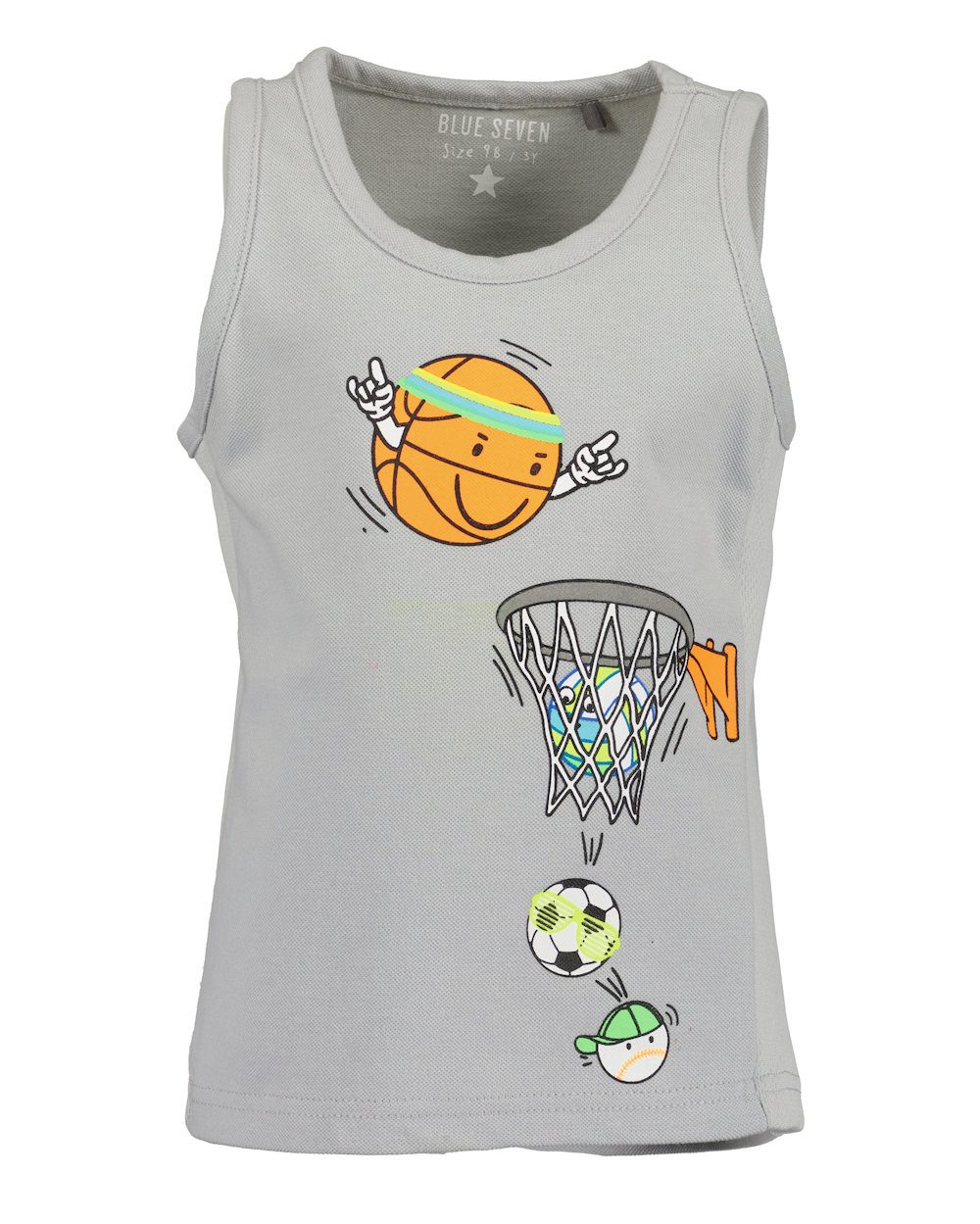 Muskelshirt Blue Seven Jungen TankTop T-Shirt Basketball hellgrau