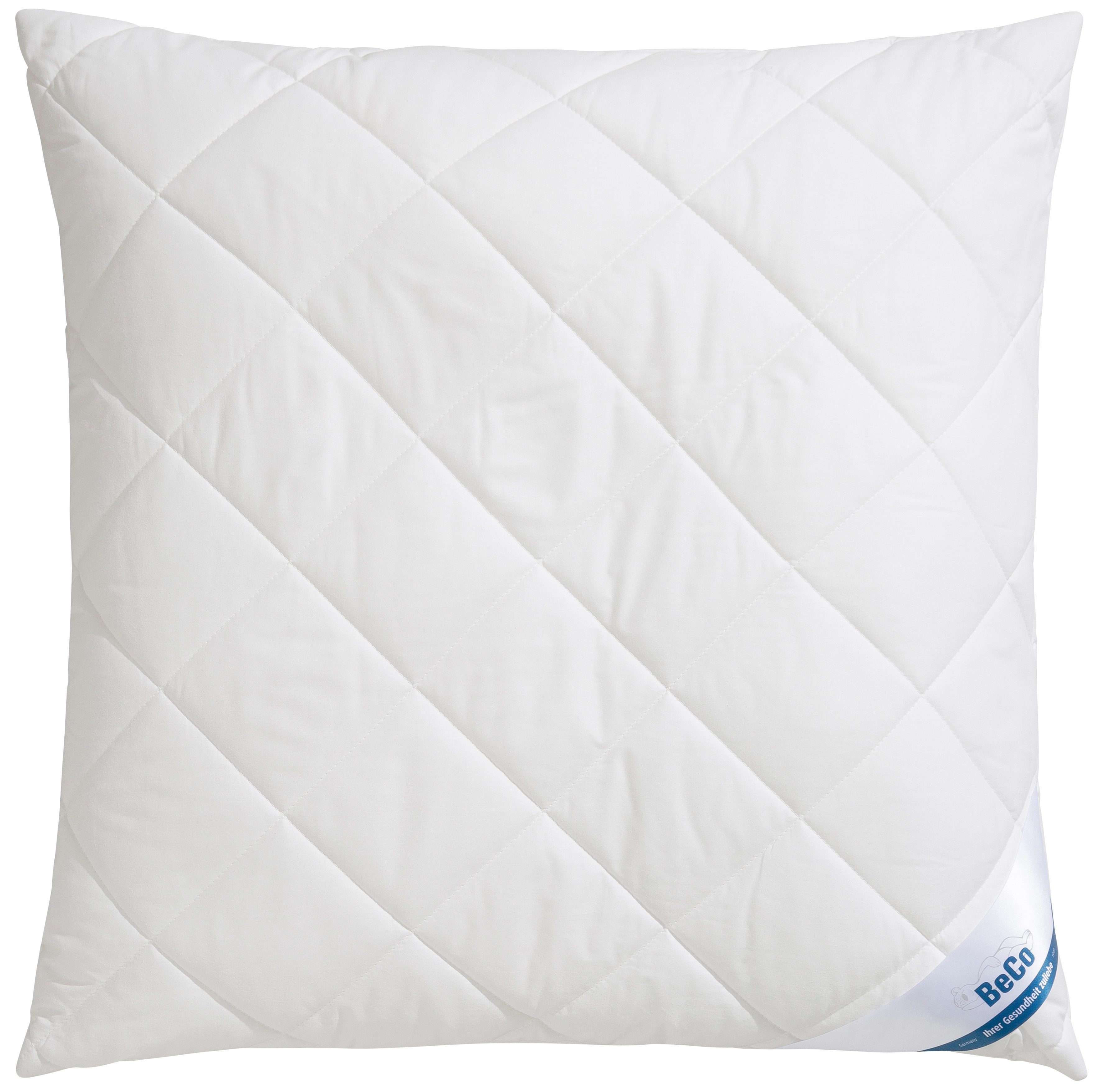 Beco Microfaserkissen BeCo Greenfirst gestepptes Kopfkissen 40x80 & 80x80cm, Füllung: Faserbällchen, Bezug: Microfaser-Feinbatist
