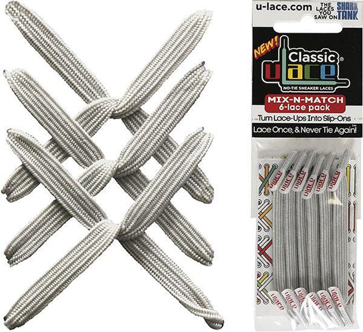 U-Laces Шнурки Classic Mix N Match 6 Stück - elastische Шнурки mit Wiederhaken