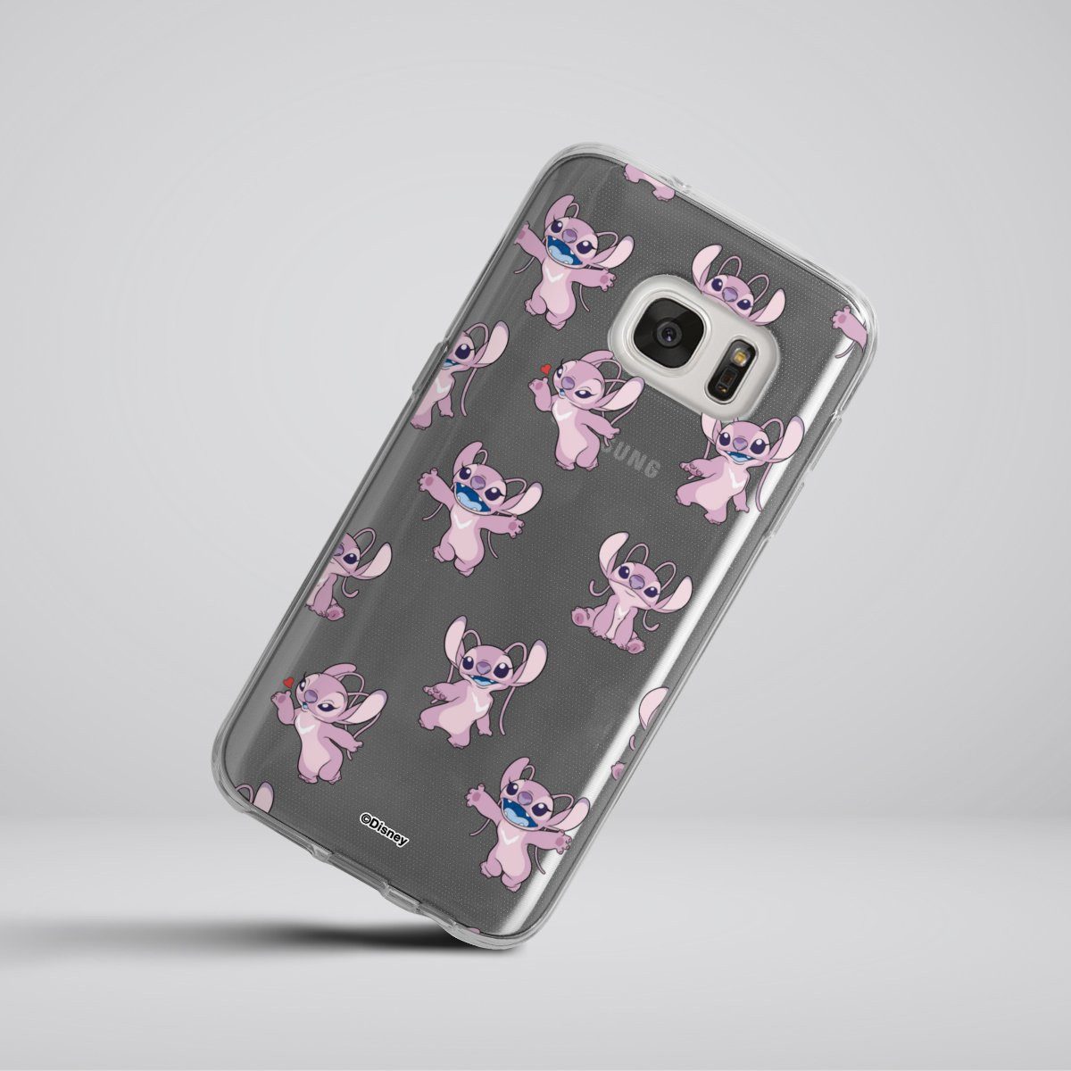 DeinDesign Handyhülle Lilo & Stitch Engel Disney Angel Faces Pattern Transparent, Samsung Galaxy S7 Silikon Hülle Bumper Case Handy Schutzhülle