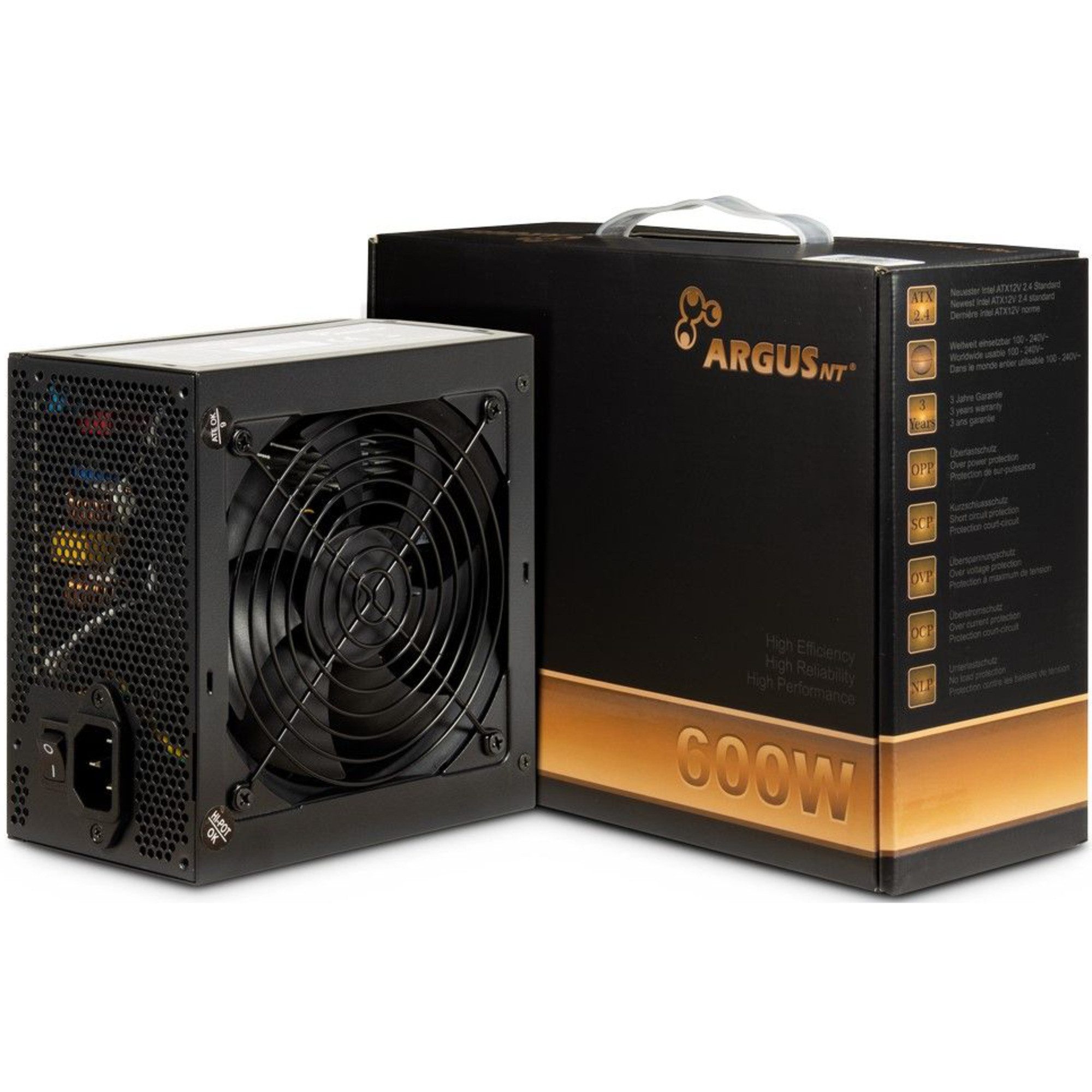 Inter-Tech Inter-Tech Argus BPS-600 600W, PC-Netzteil, (4x PC-Netzteil (80 PLUS Bronze 230V EU)