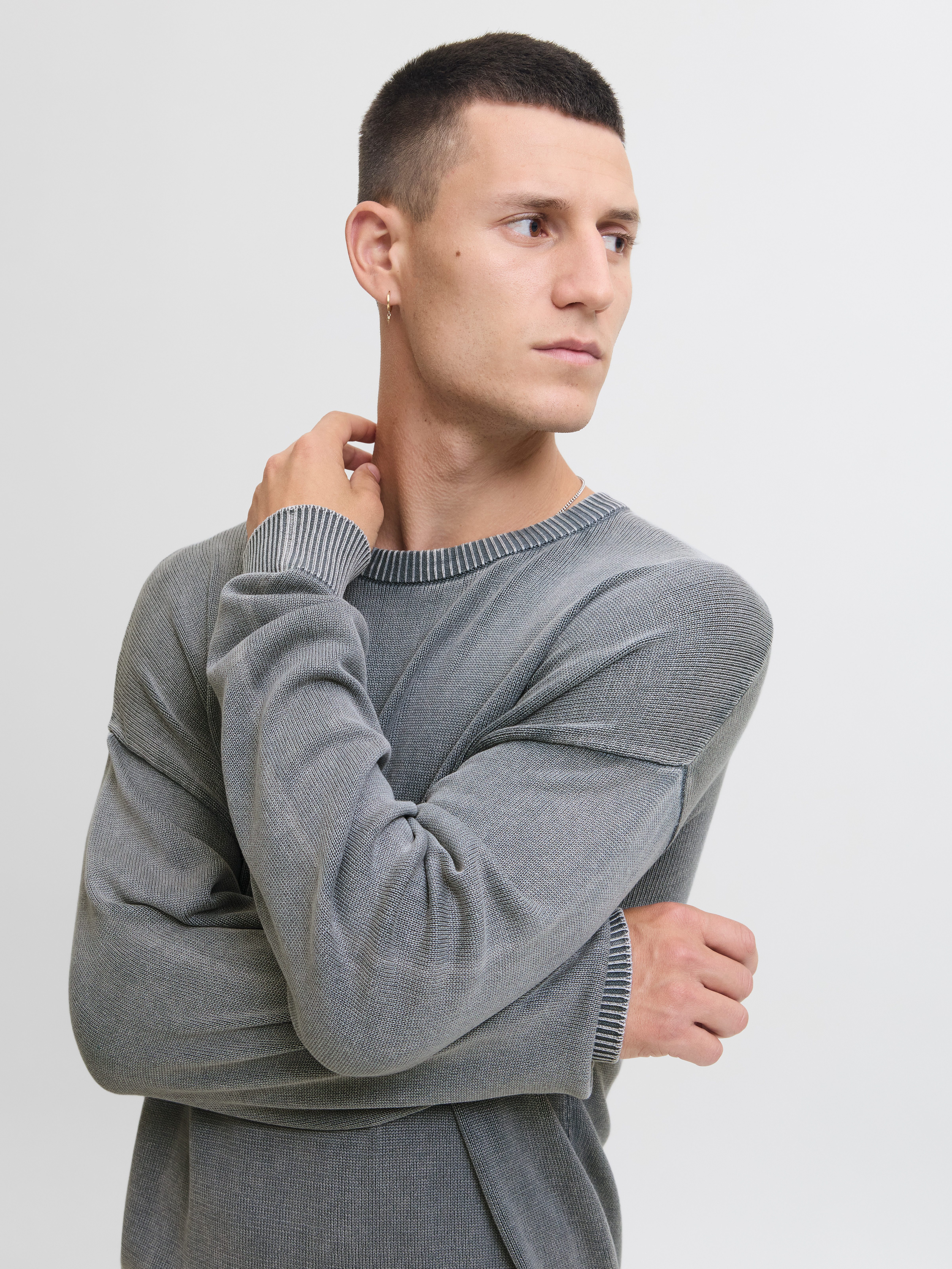 Jack & Jones Rundhalspullover JJECHARGE FADED KNIT CREW NECK NOOS günstig online kaufen