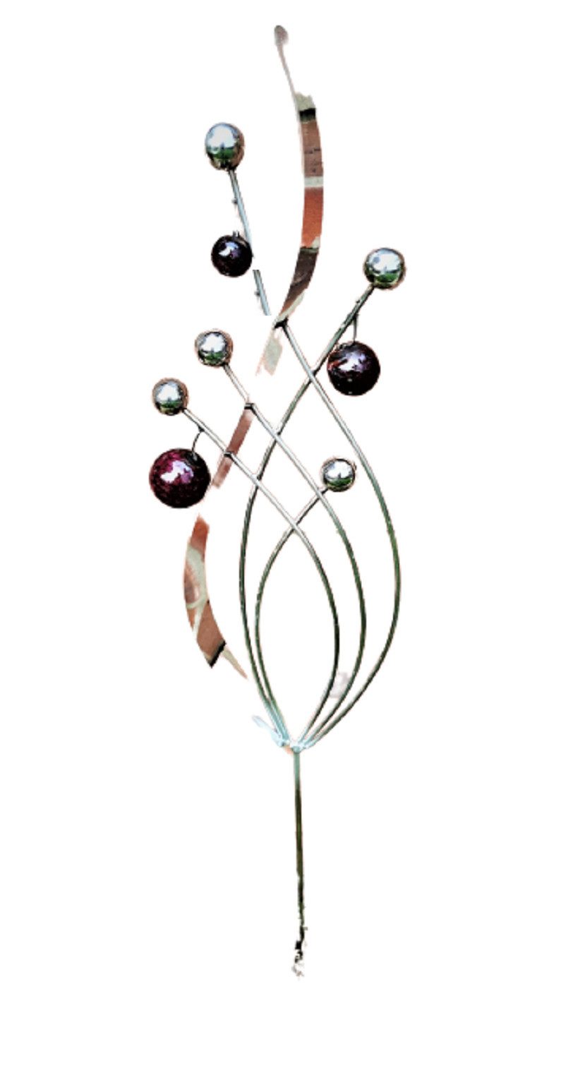 Jürgen Bocker - Gartenambiente Gartenstecker Venedig groß violett 160 cm Edelstahl Gartenstecker Beetstecker