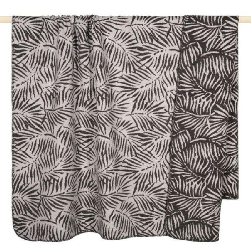 Wohndecke Leaf Palmwedel PAD Decke (150x200cm), Grau Anthracite