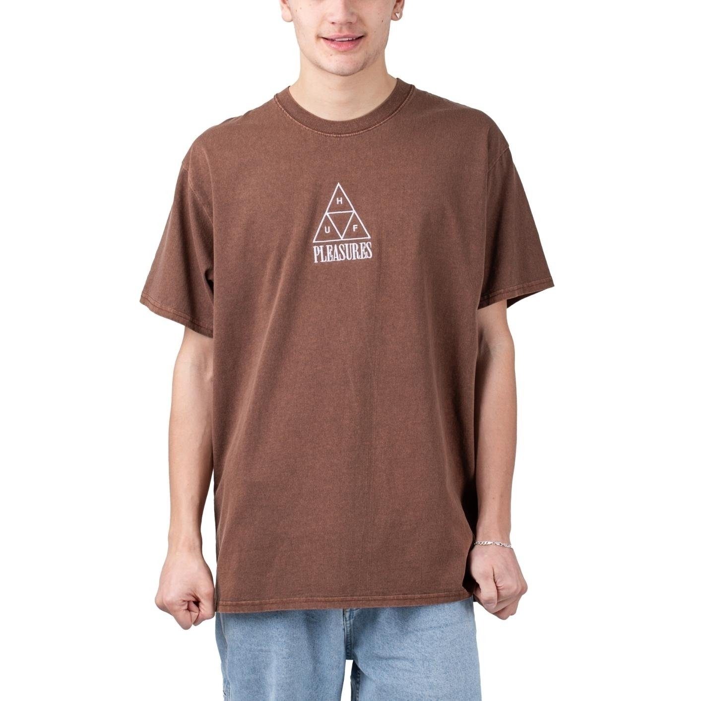 HUF T-Shirt HUF x Pleasures Dyed Short Sleeve Tee