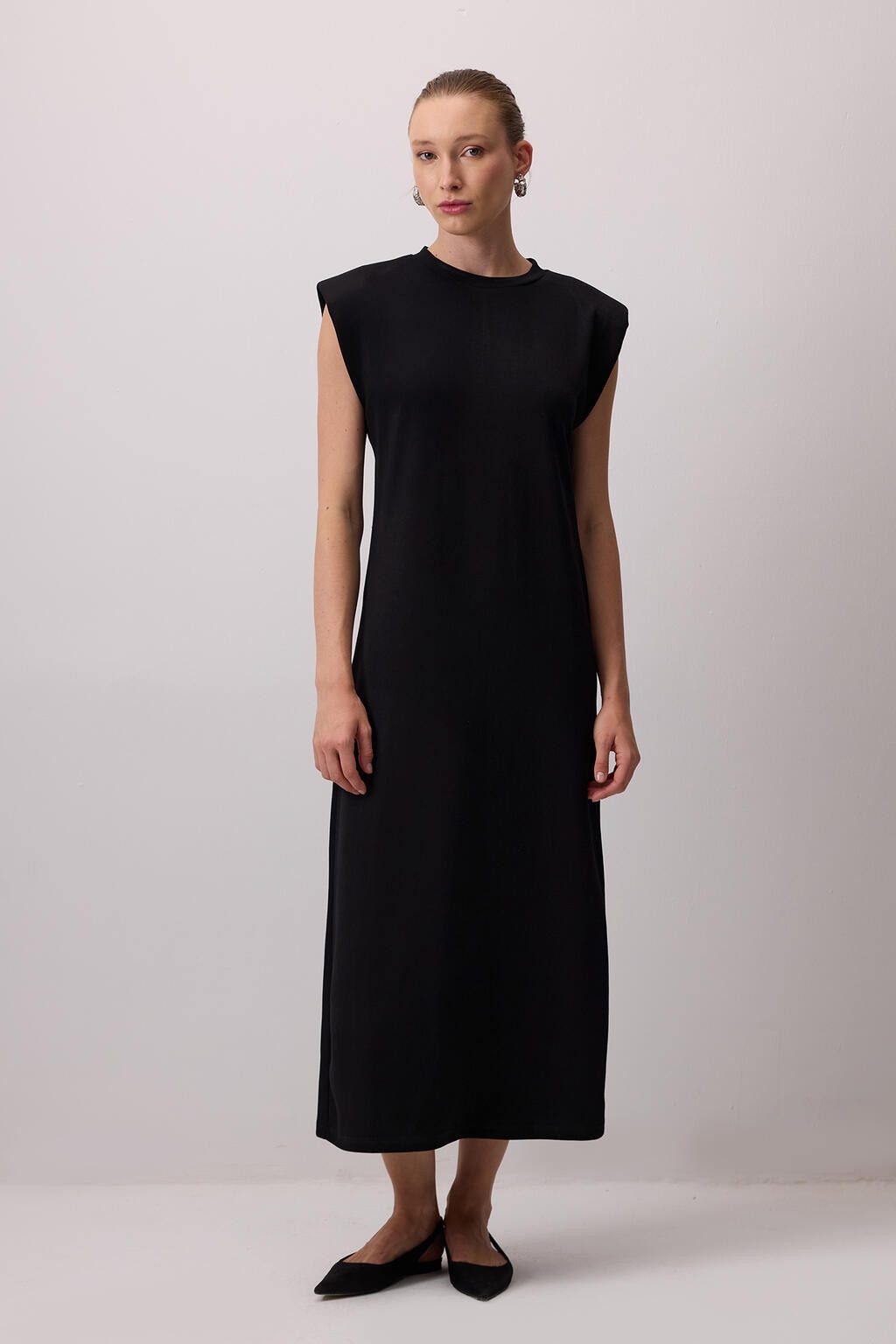 touche prive Maxikleid Gepolstertes Kleid mit Rundhalsausschnitt günstig online kaufen