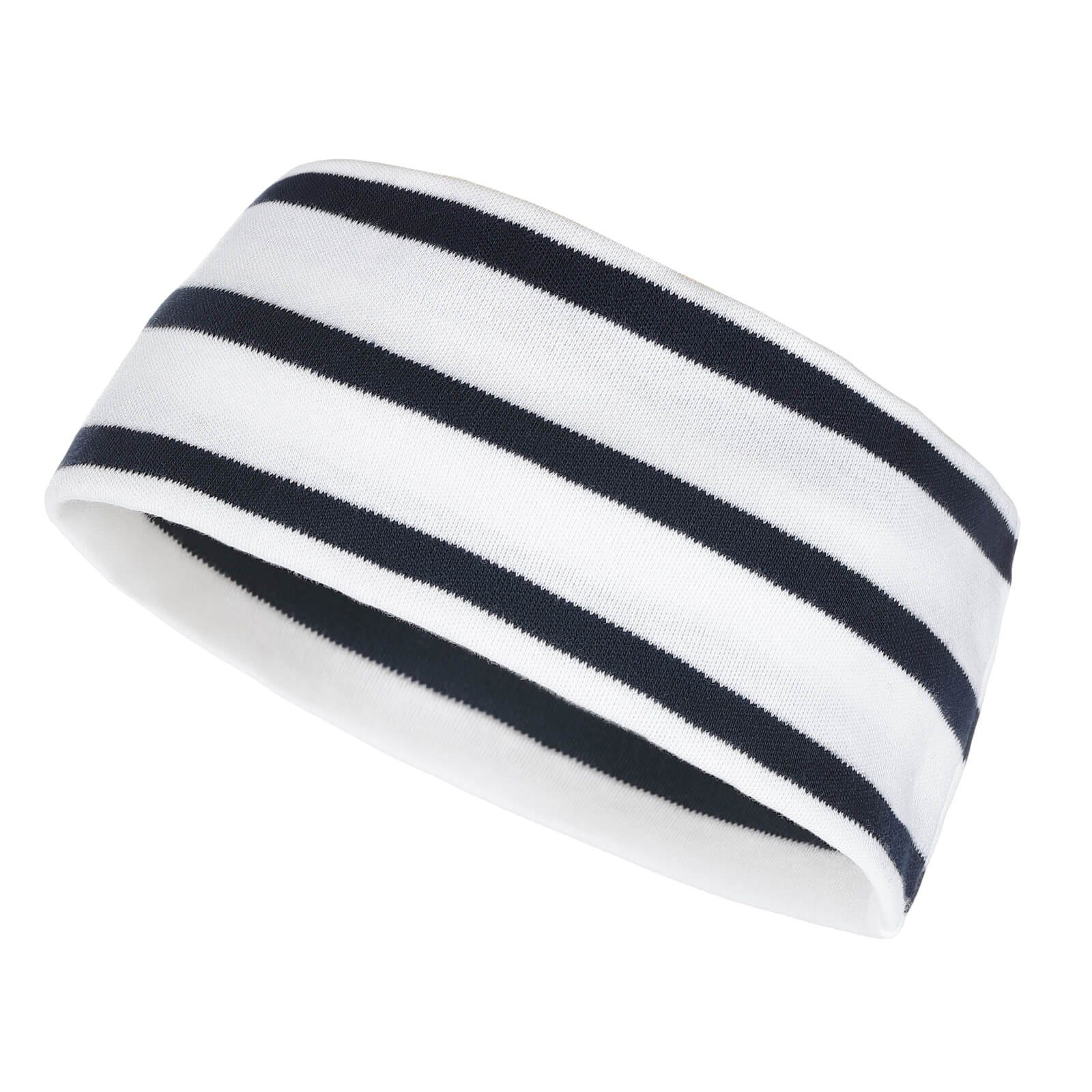 modAS Stirnband Unisex Kopfband Maritim für Kinder und Erwachsene zweilagig Baumwolle (04) weiß / blau