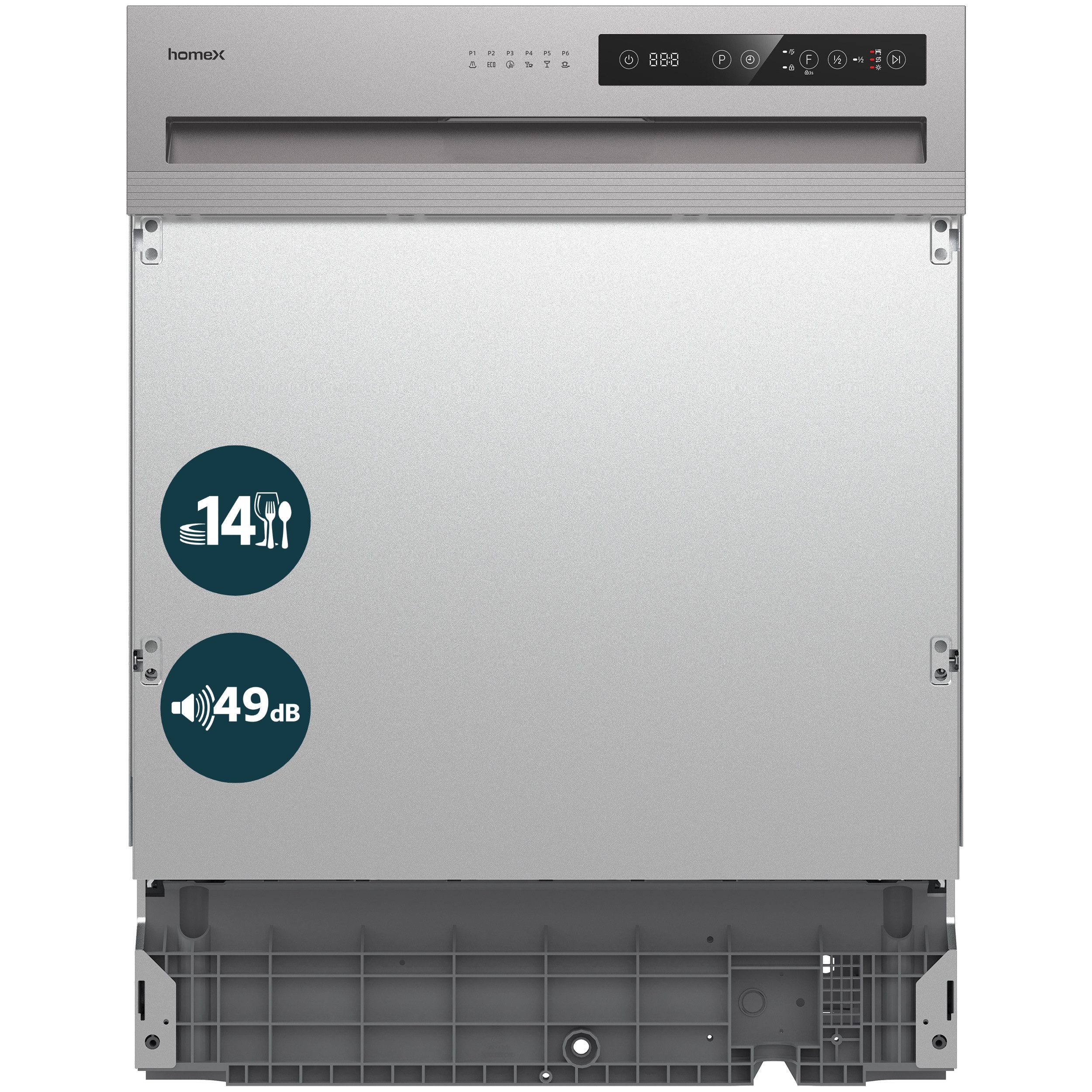 homeX teilintegrierbarer Geschirrspüler DWSI601449E