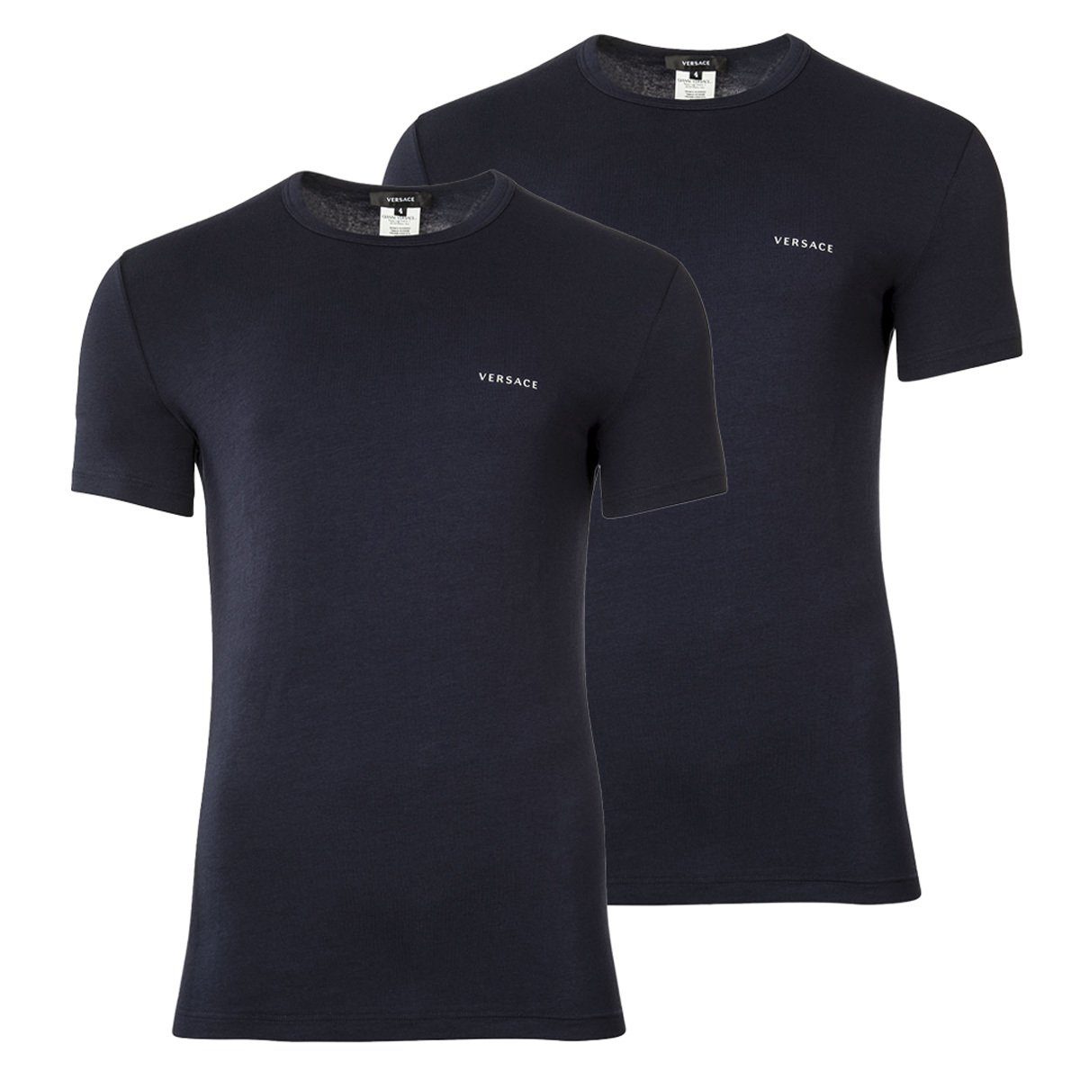 Versace T-Shirt Herren T-Shirt, 2er Pack - Unterhemd, Rundhals