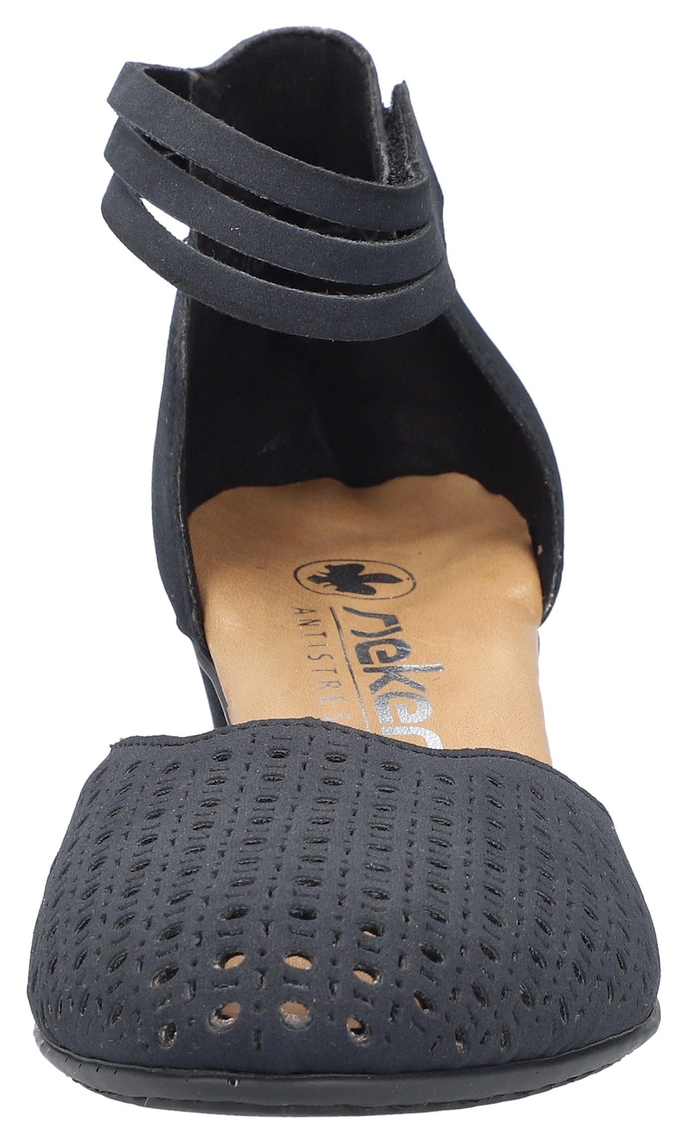 Rieker Spangenpumps, Abendschuh, Festtagsschuh, Trichterabsatz, mit Klettverschluss. € 49,95