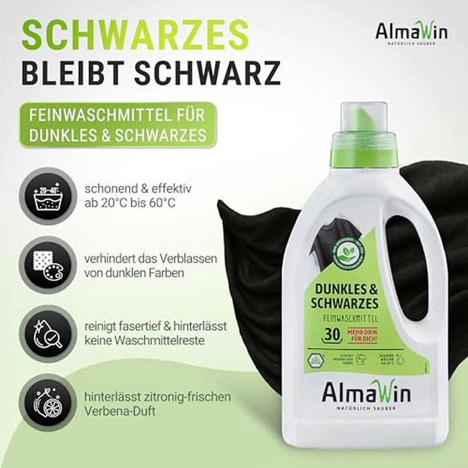 Almawin AlmaWin Waschmittel Schwarze Wäsche Flasche, 1 er