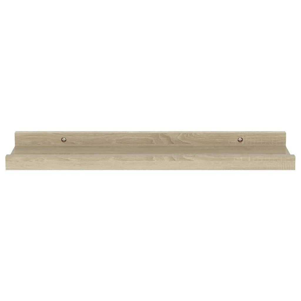 furnicato Wandregal 40 x 9 x 3 cm Sonoma-Eiche, 2-tlg., Stabile Wandablage mit hoher Tragkraft für dein Wohnzimmer – Bild 5 von 5