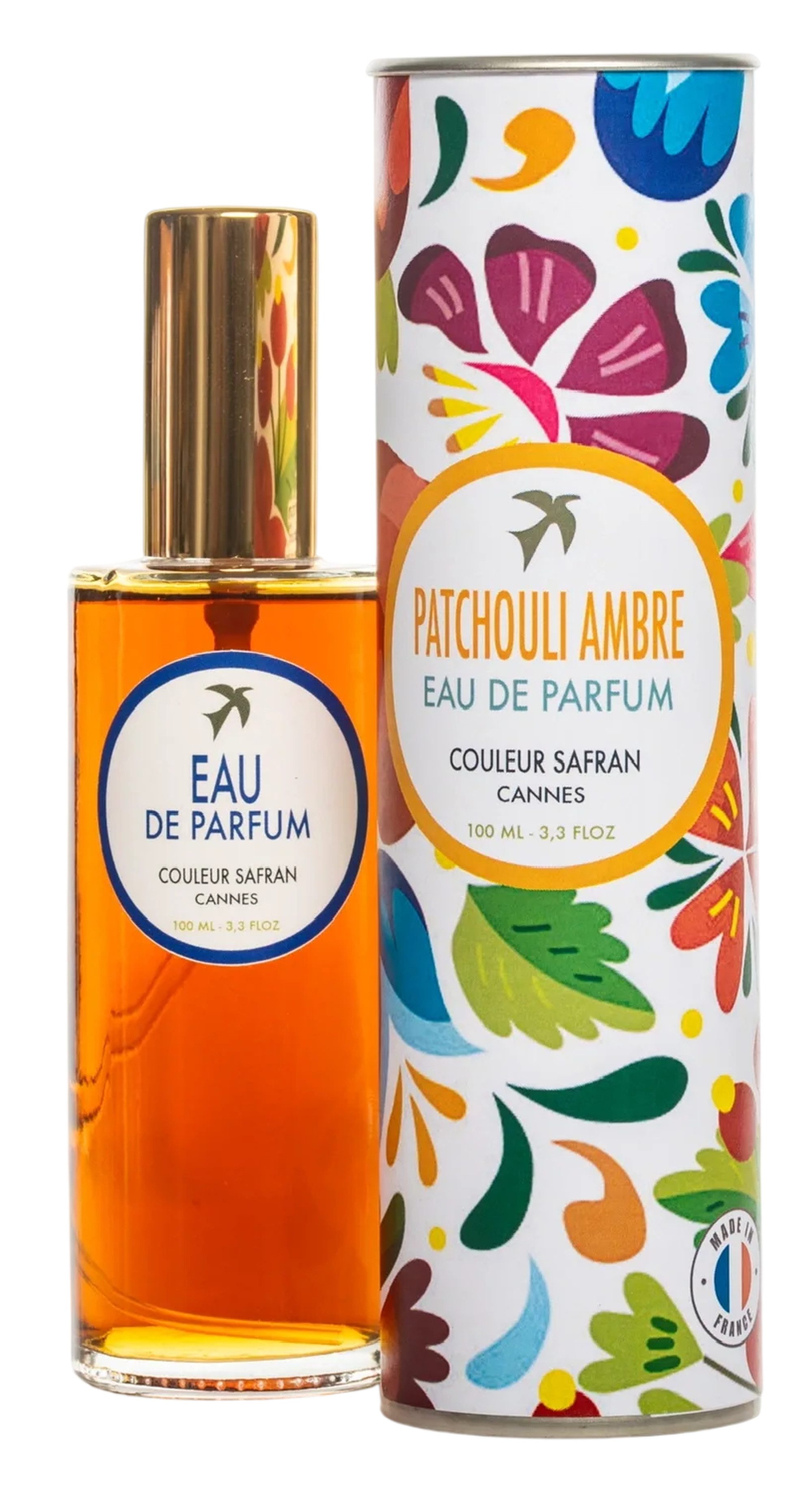COULEUR SAFRAN CANNES Eau de Parfum PATCHOULI AMBRE Herren EDP Spray aus Frankreich, Französisches Parfum aus Grasse – Duft von der Côte d’Azur